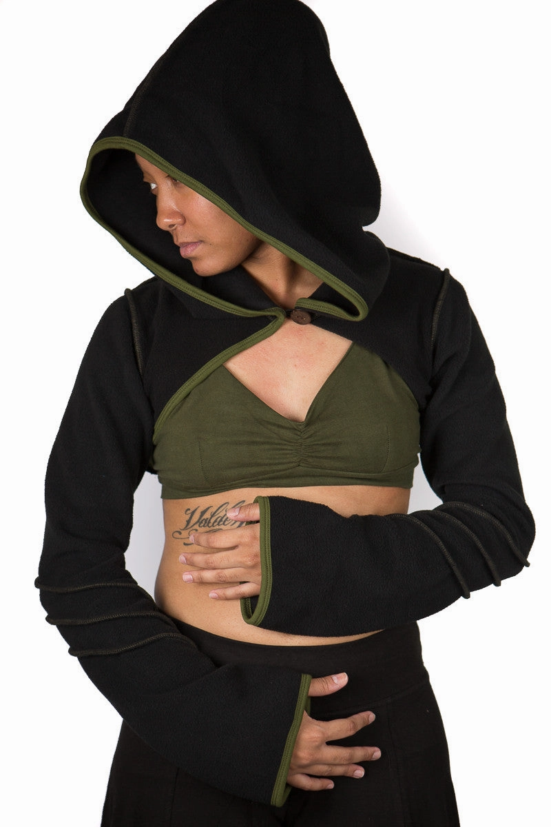 Fleece Pixie Shrug Reinforced Stitching Good Material