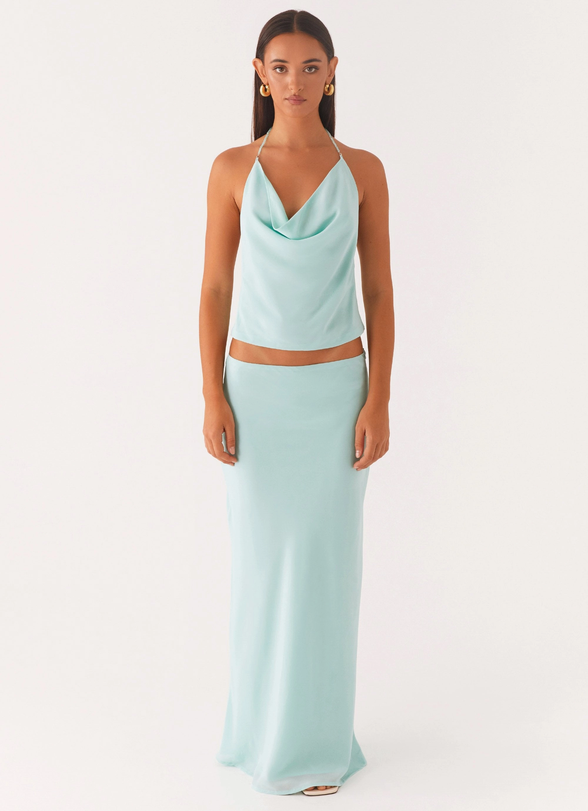Another Life Halter Top - Pale Blue AllPurpose Design PlushLining