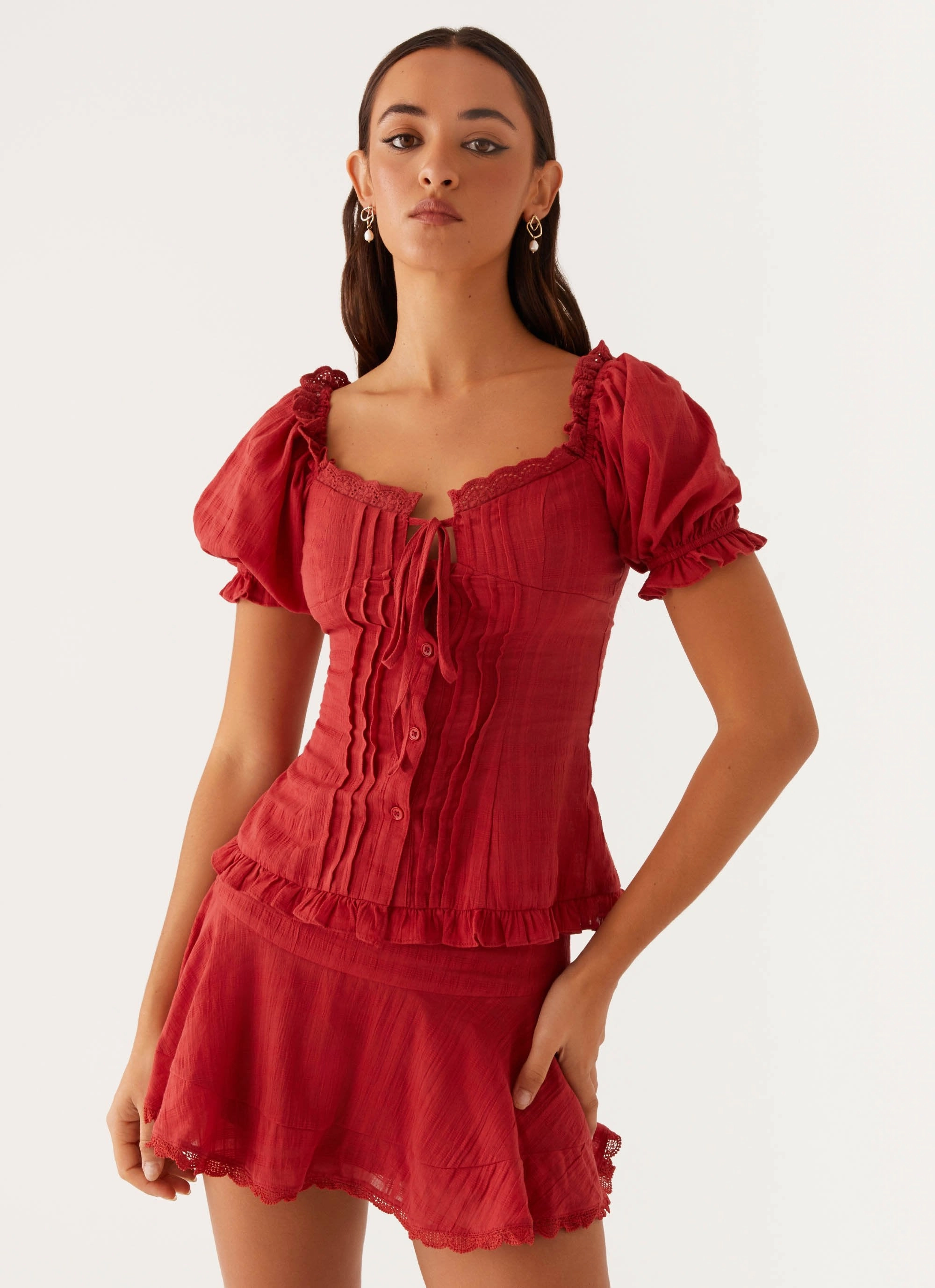 Hundred Percent Mini Skirt - Red Easy Layer FadeResistant
