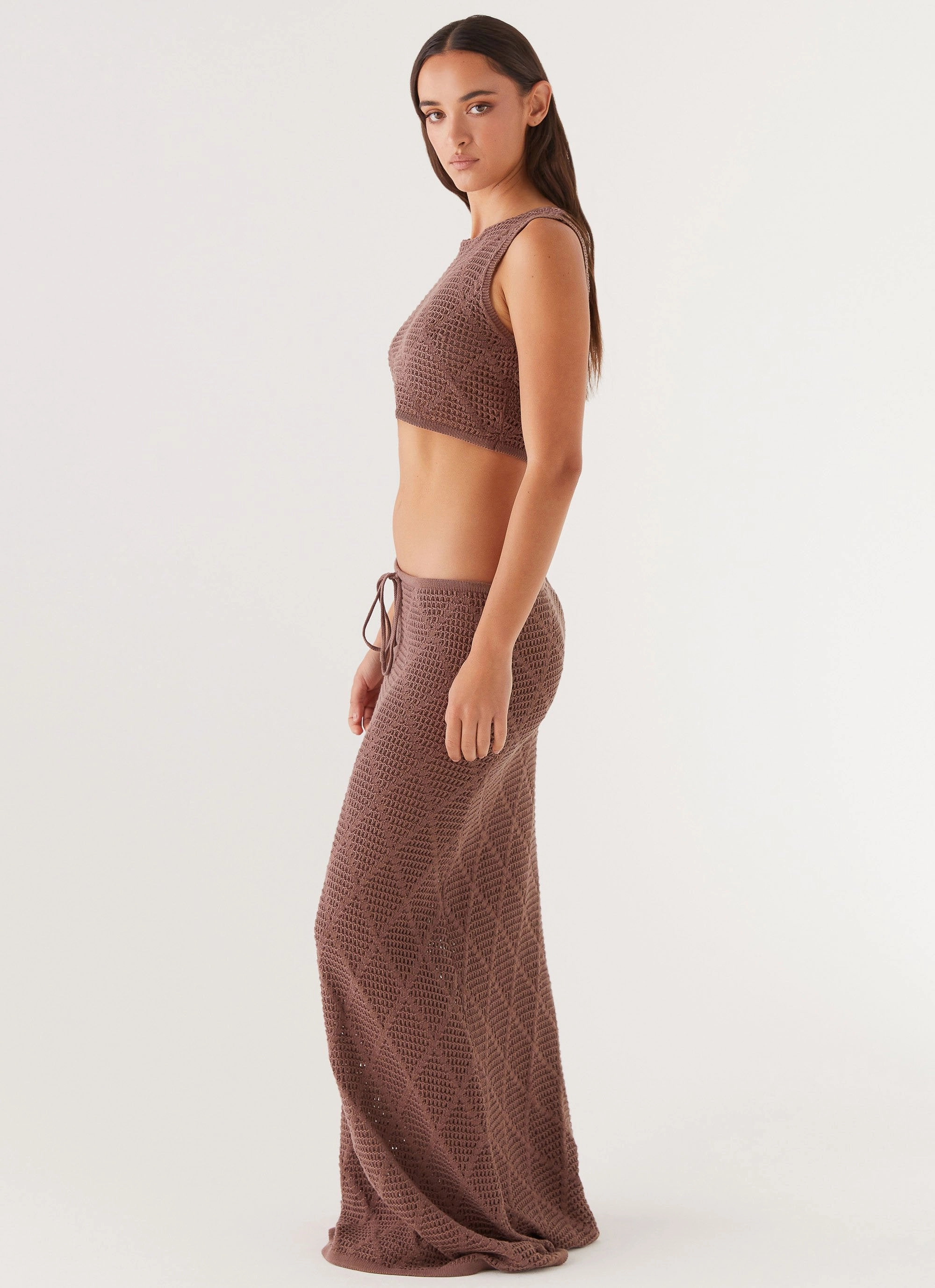Santonio Crochet Crop Top - Chocolate Everyday Jacket