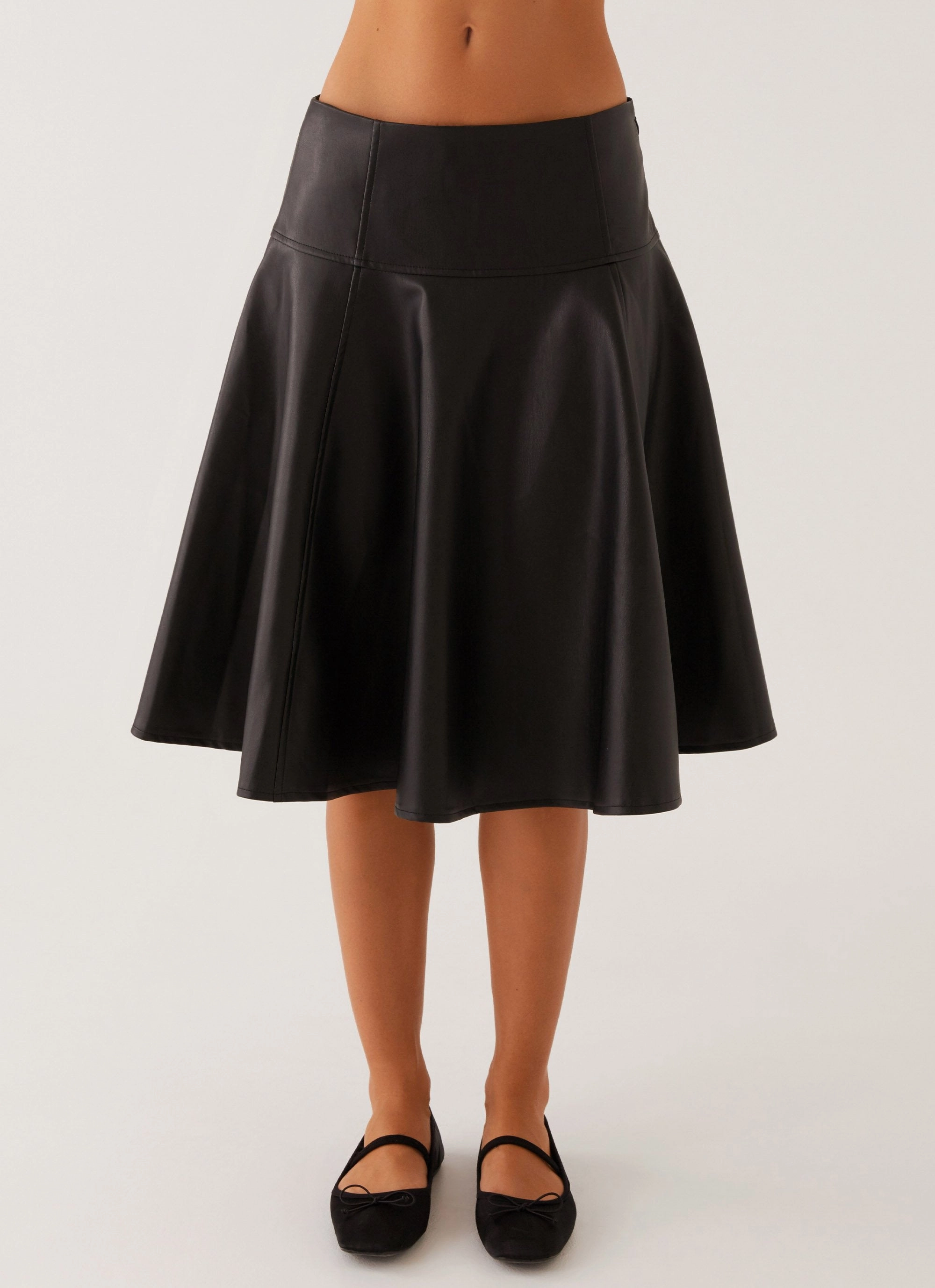 FlexibleMobility Modern Fit Tyler Midi Skirt - Black