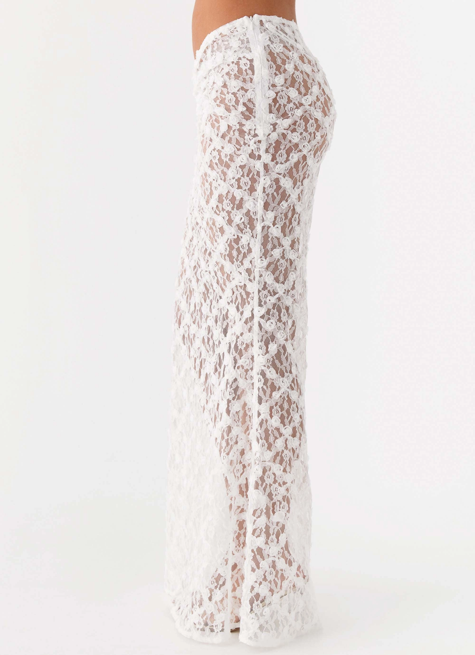 Compact Fit Botanical Dream Maxi Skirt - White