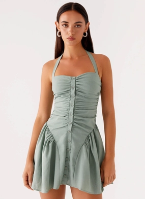 Fable Mini Dress - Sage Sister Glow Playful design piece