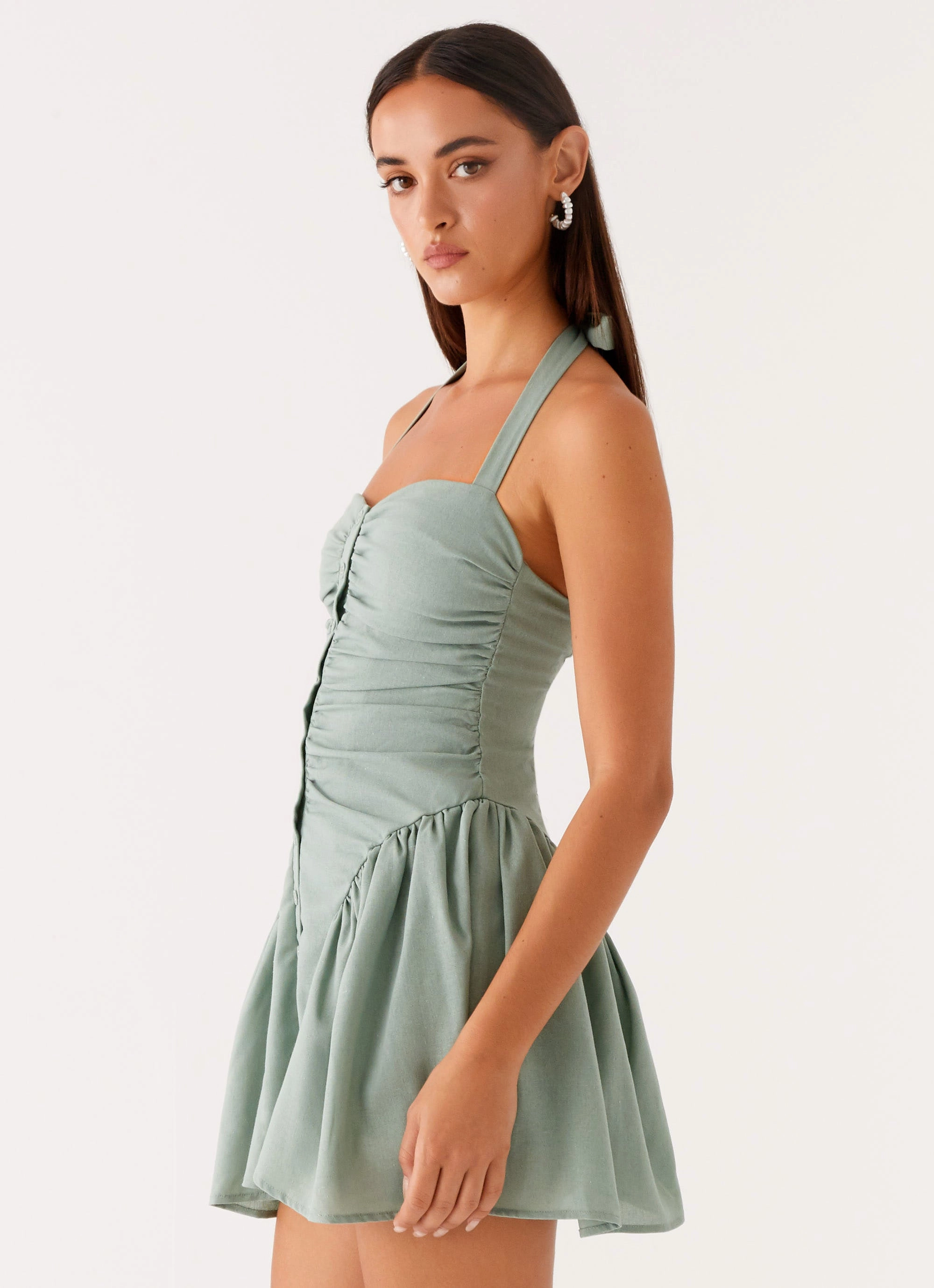 Fable Mini Dress - Sage Fall Flow Travel-Pack