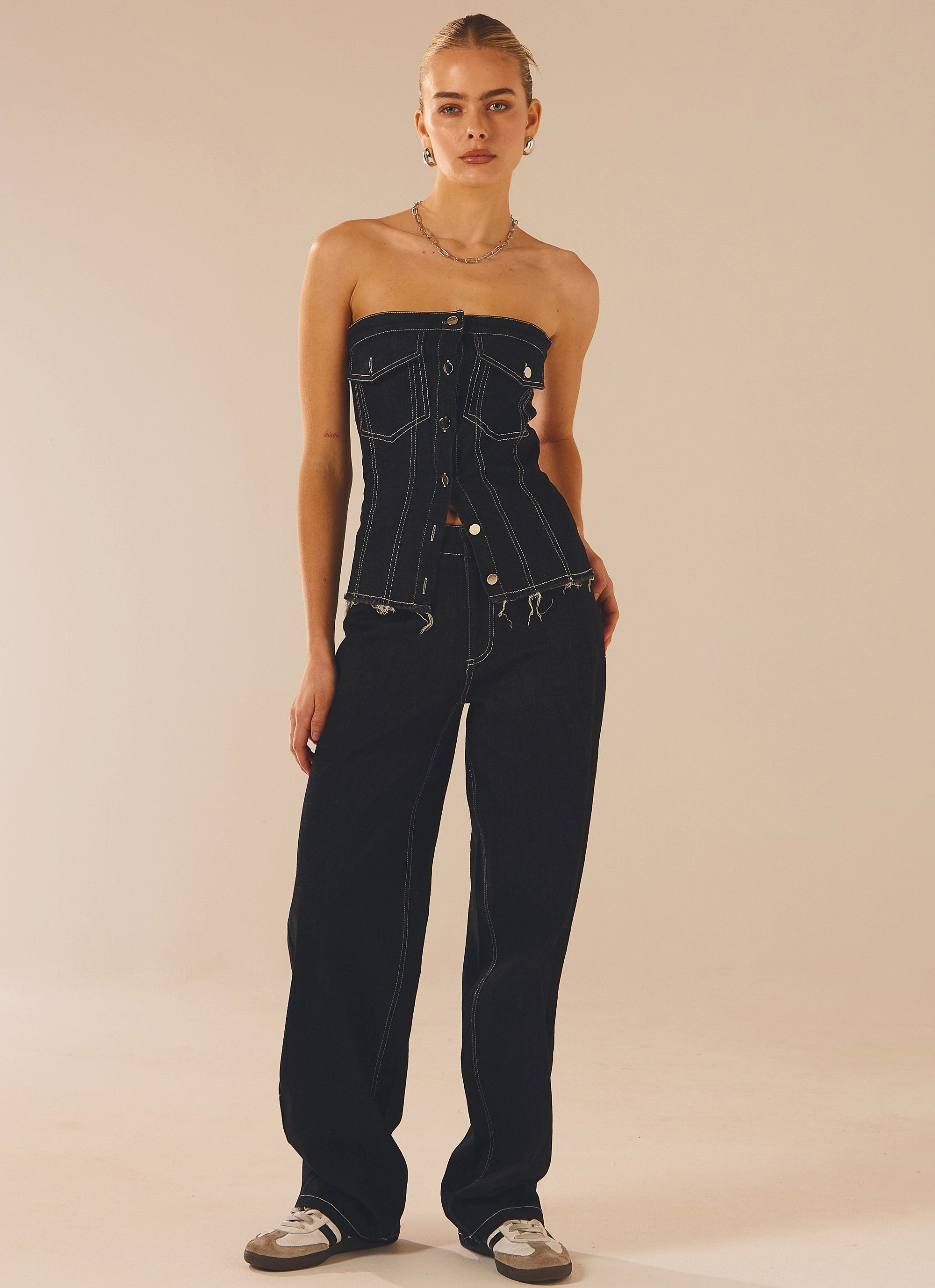 New York Nights Bustier Top - Indigo CushionedSupport