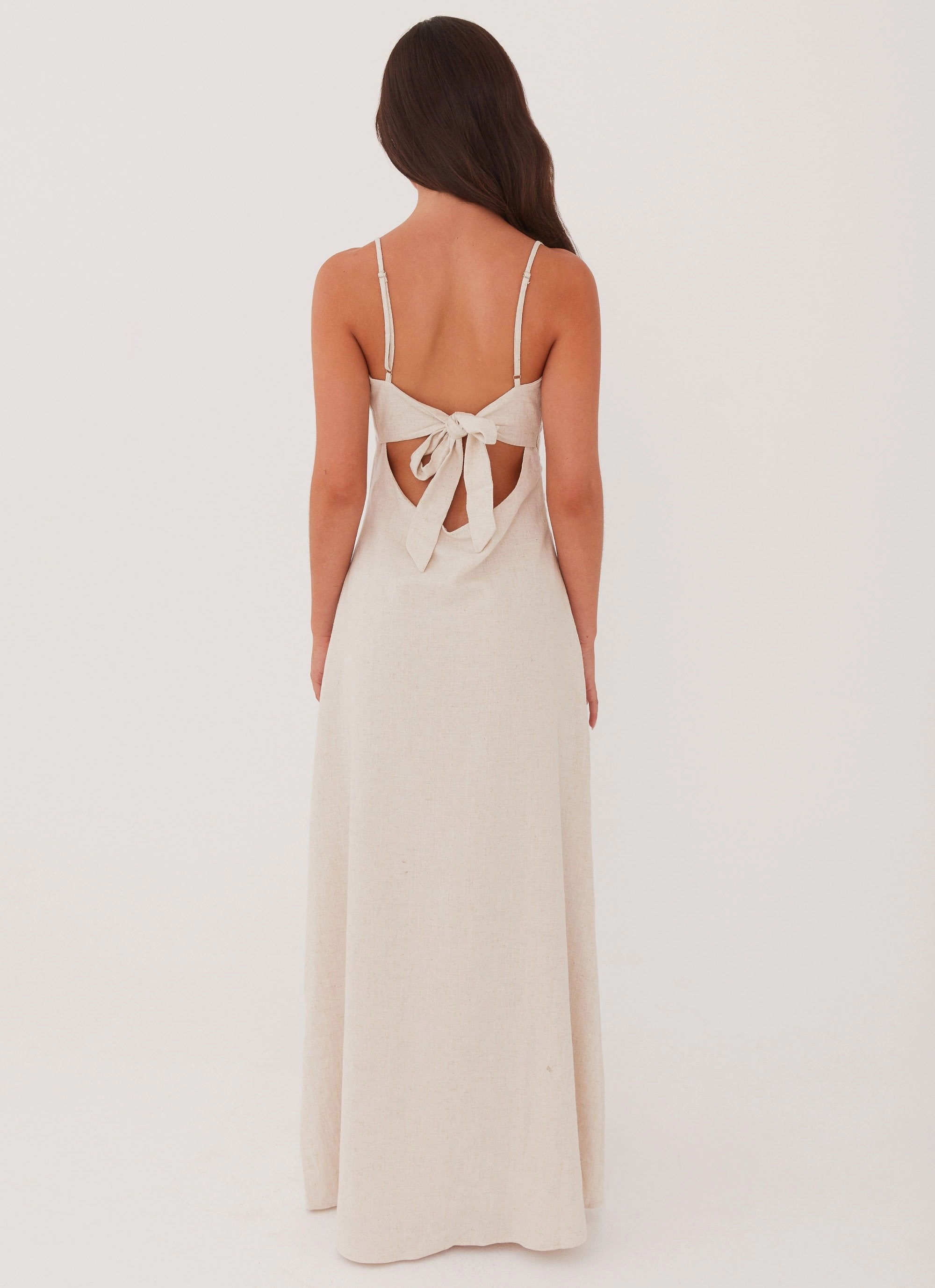 Neutral Mood Flora Linen Maxi Dress - Oatmeal