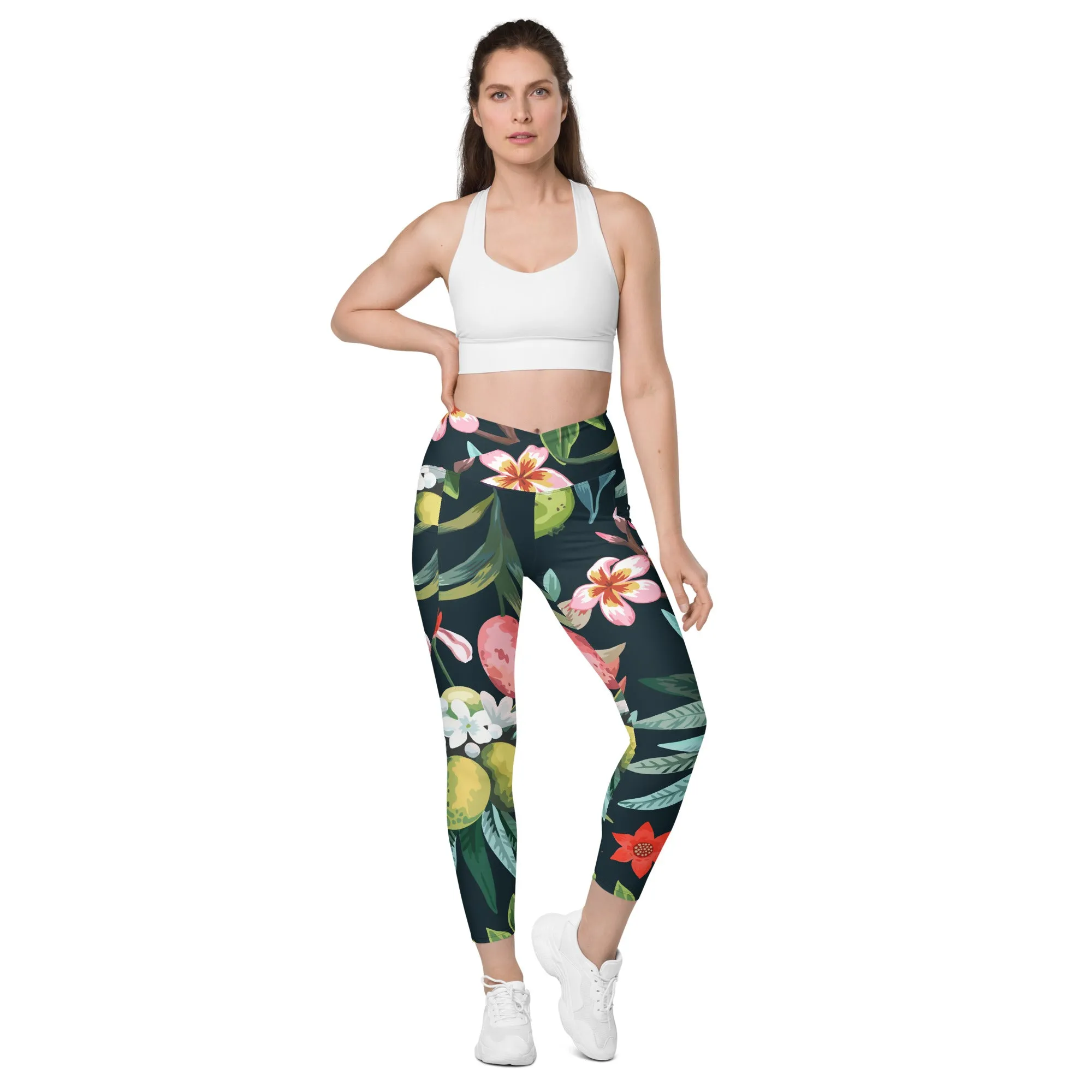 Floral Print Leggings with Pockets, lioness-love