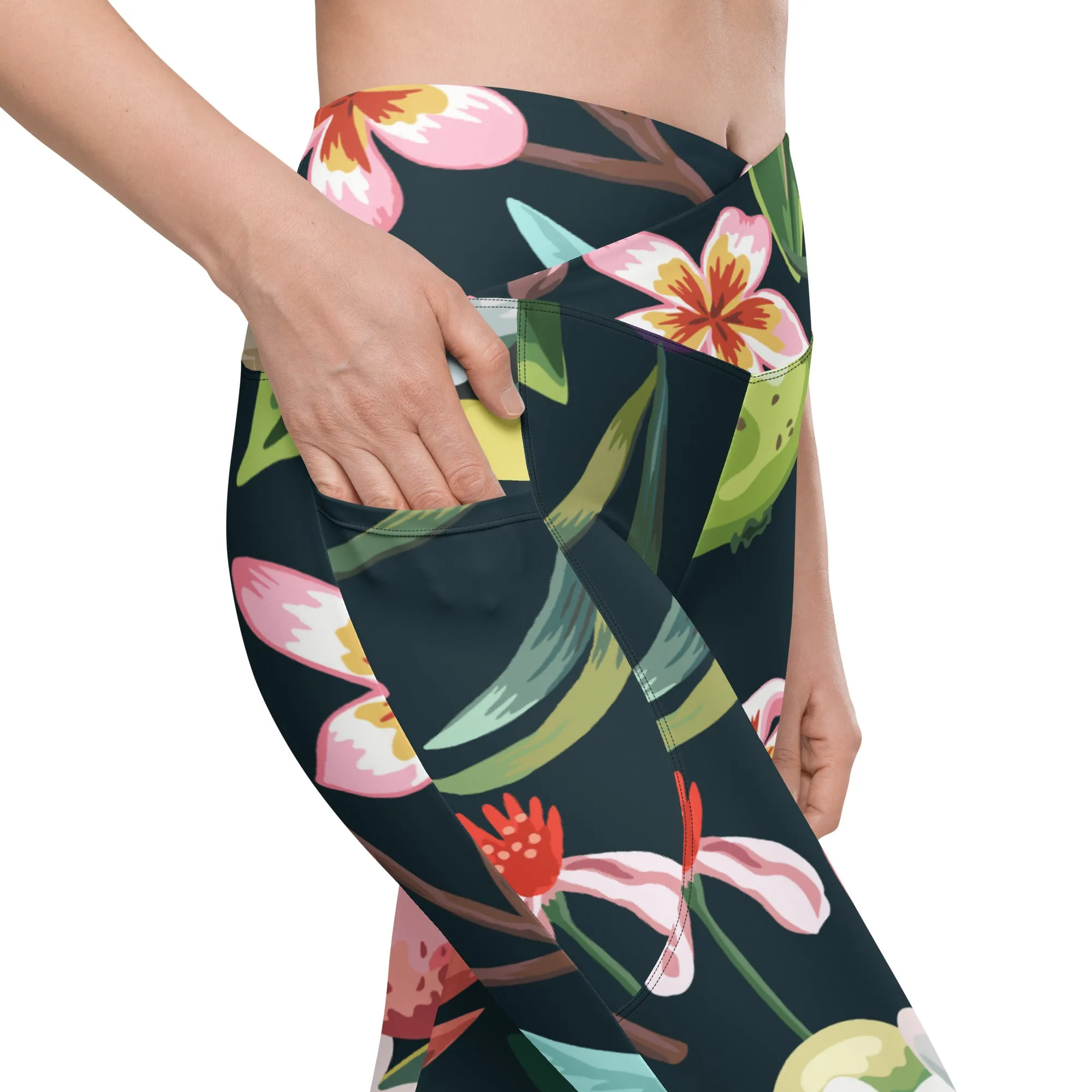 Floral Print Leggings with Pockets, lioness-love
