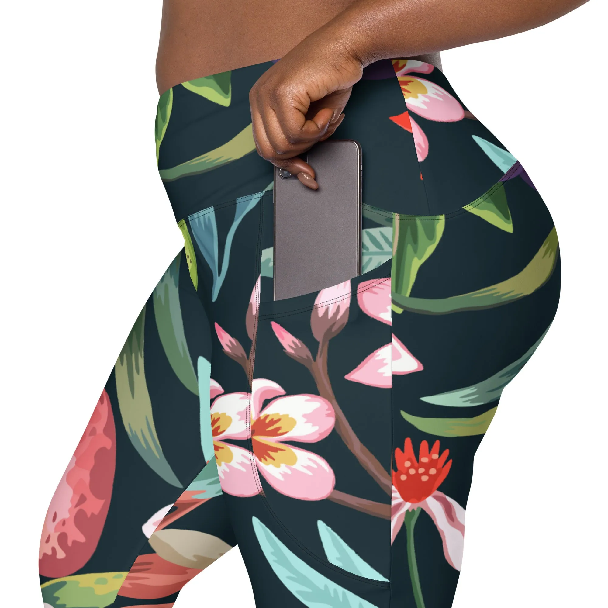 Floral Print Leggings with Pockets, lioness-love