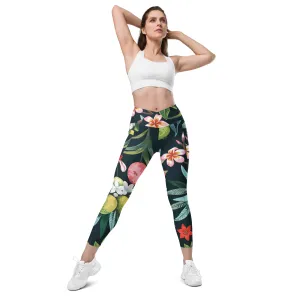 Floral Print Leggings with Pockets, lioness-love