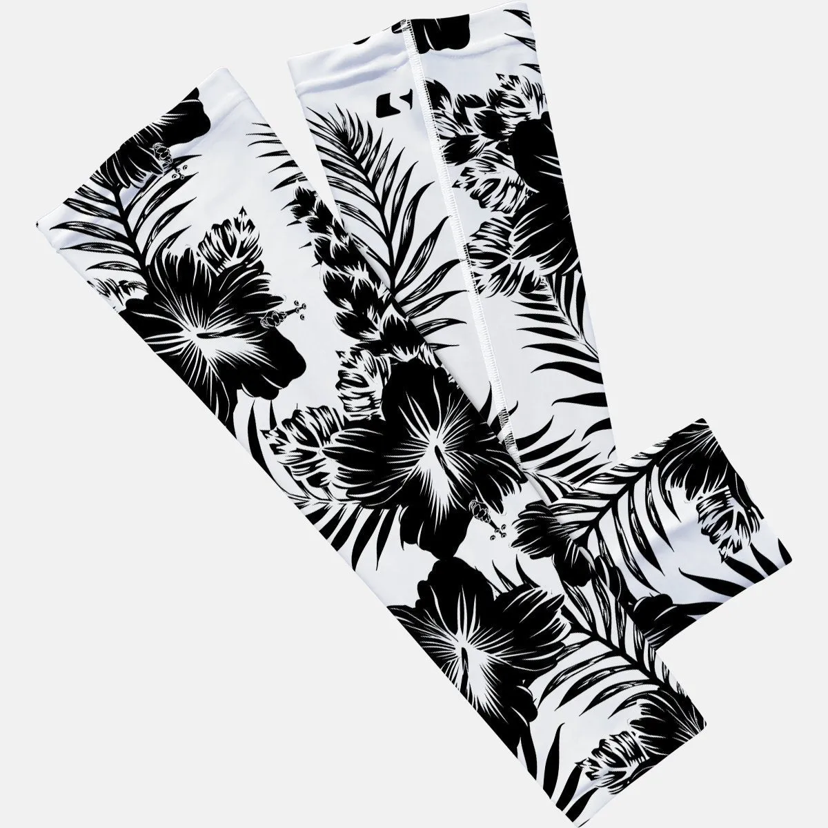 Floral White Black Arm Sleeve