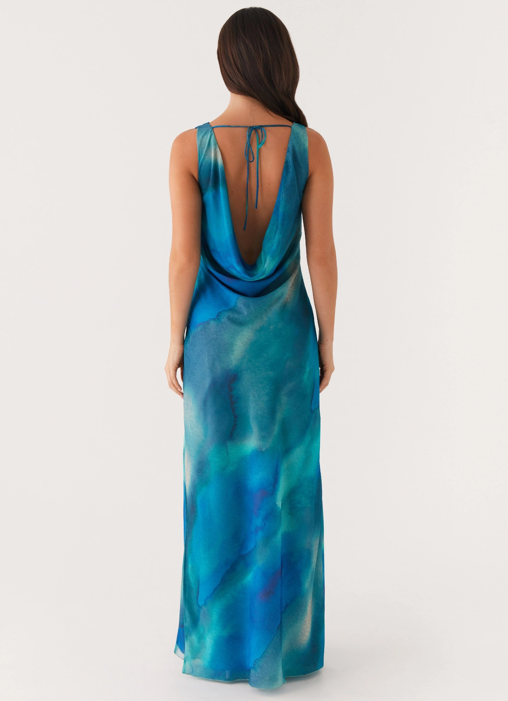 Carelle Maxi Dress - Blue Tie Dye Versatile Cut