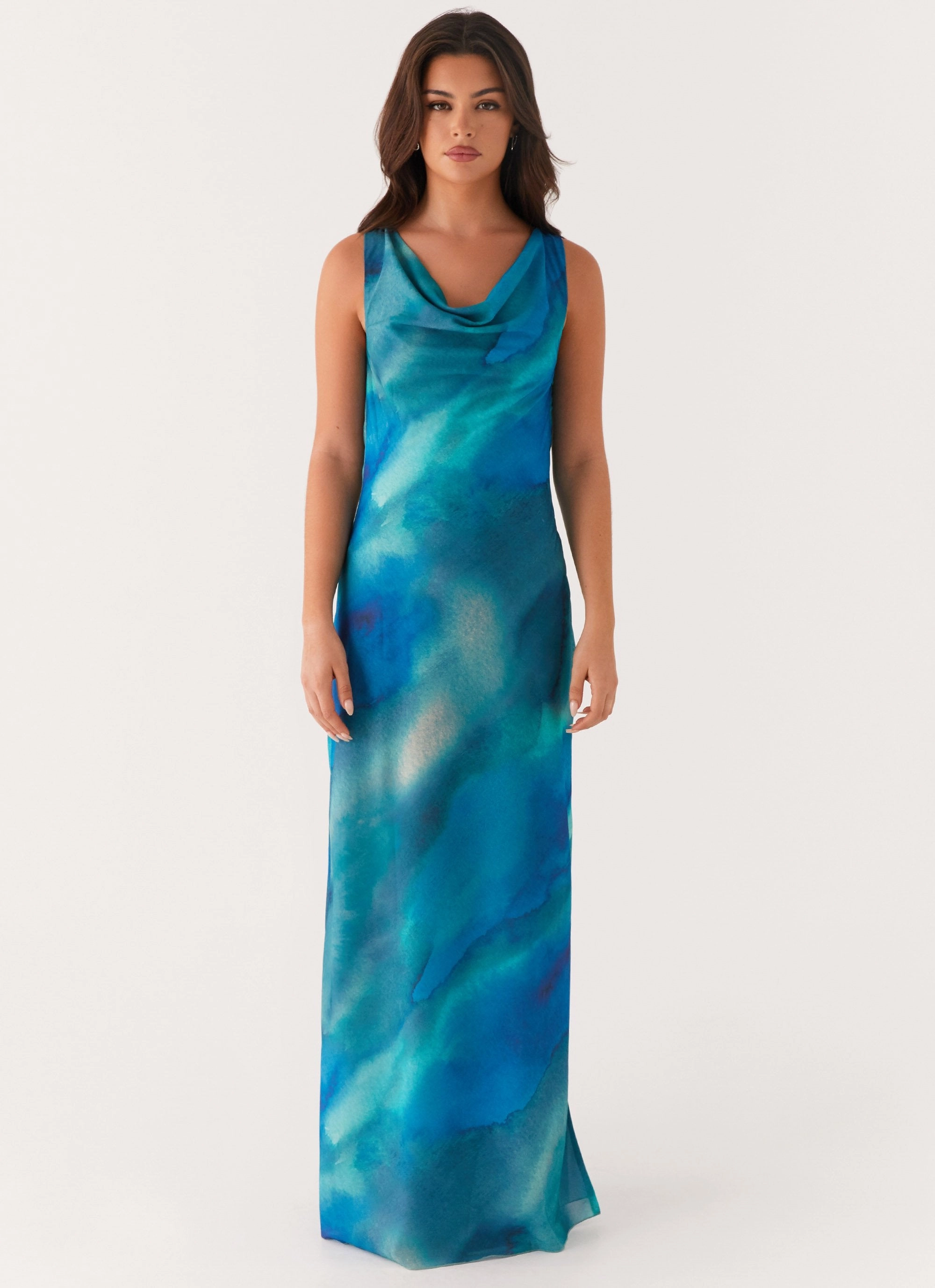 Stylish Vibe Soft Wear Carelle Maxi Dress - Blue Tie Dye