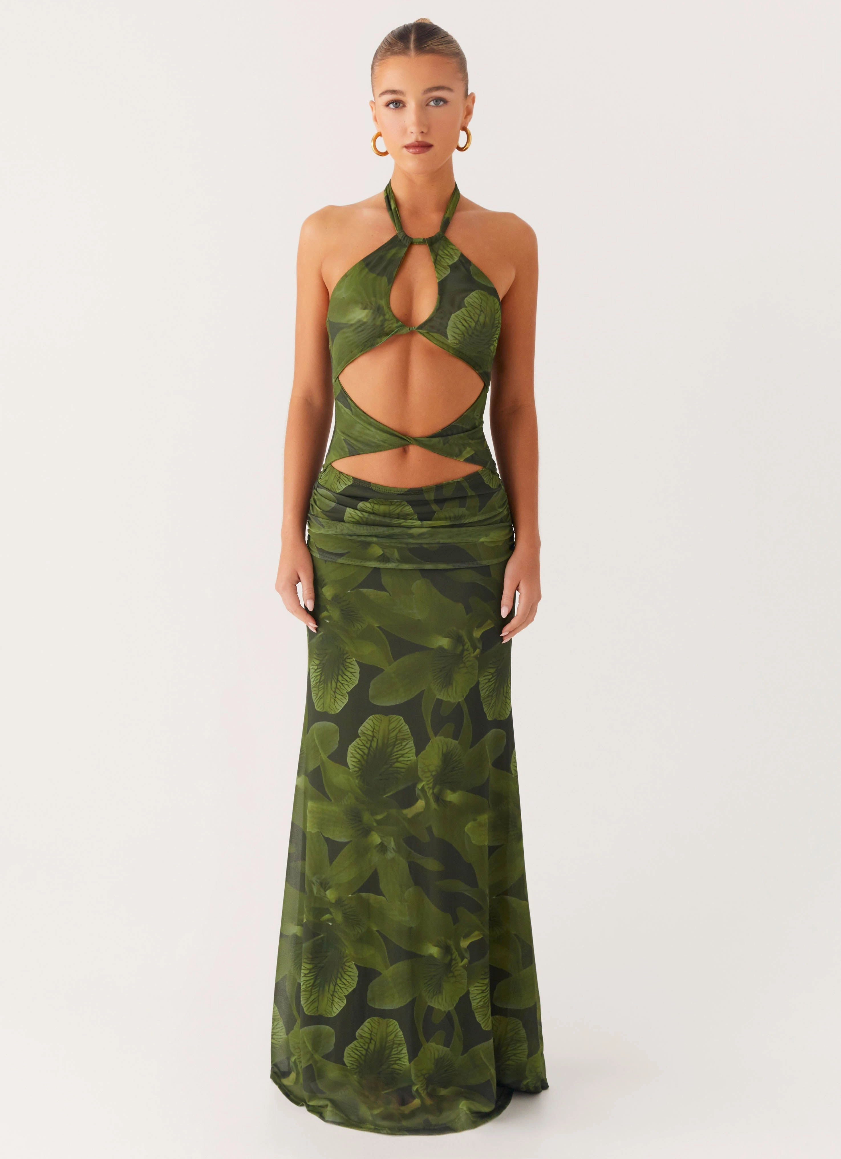 Tatyana Maxi Dress - Tropic Floral Sharp Profile Gradient Shade