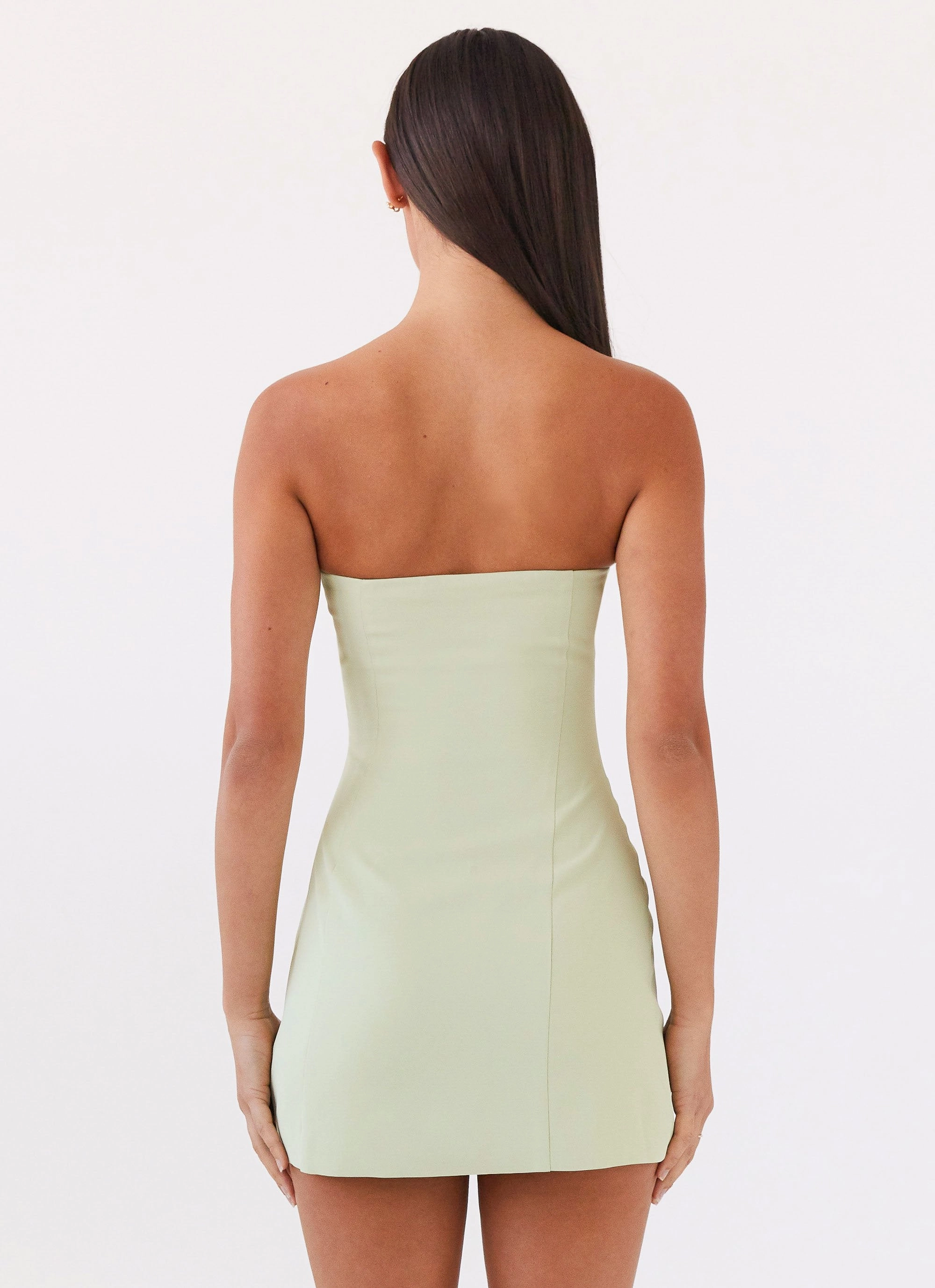 Soft-Lining Daily Option Ayanna Strapless Mini Dress - Green Zest