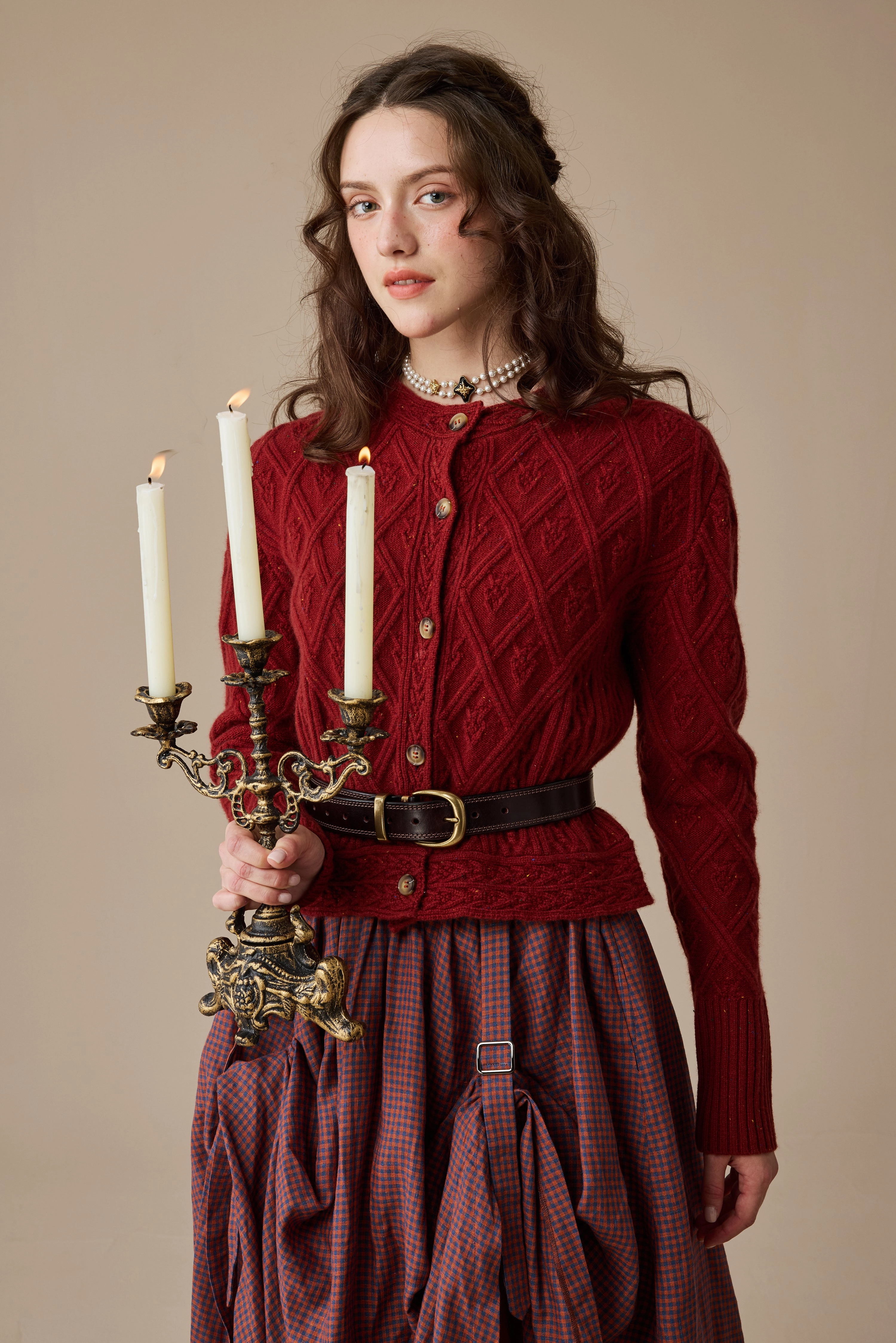 Textured Weave Pattern AllPurpose Design Flurry 17 | 100% Wool Sculptured Knitwear Cardigan