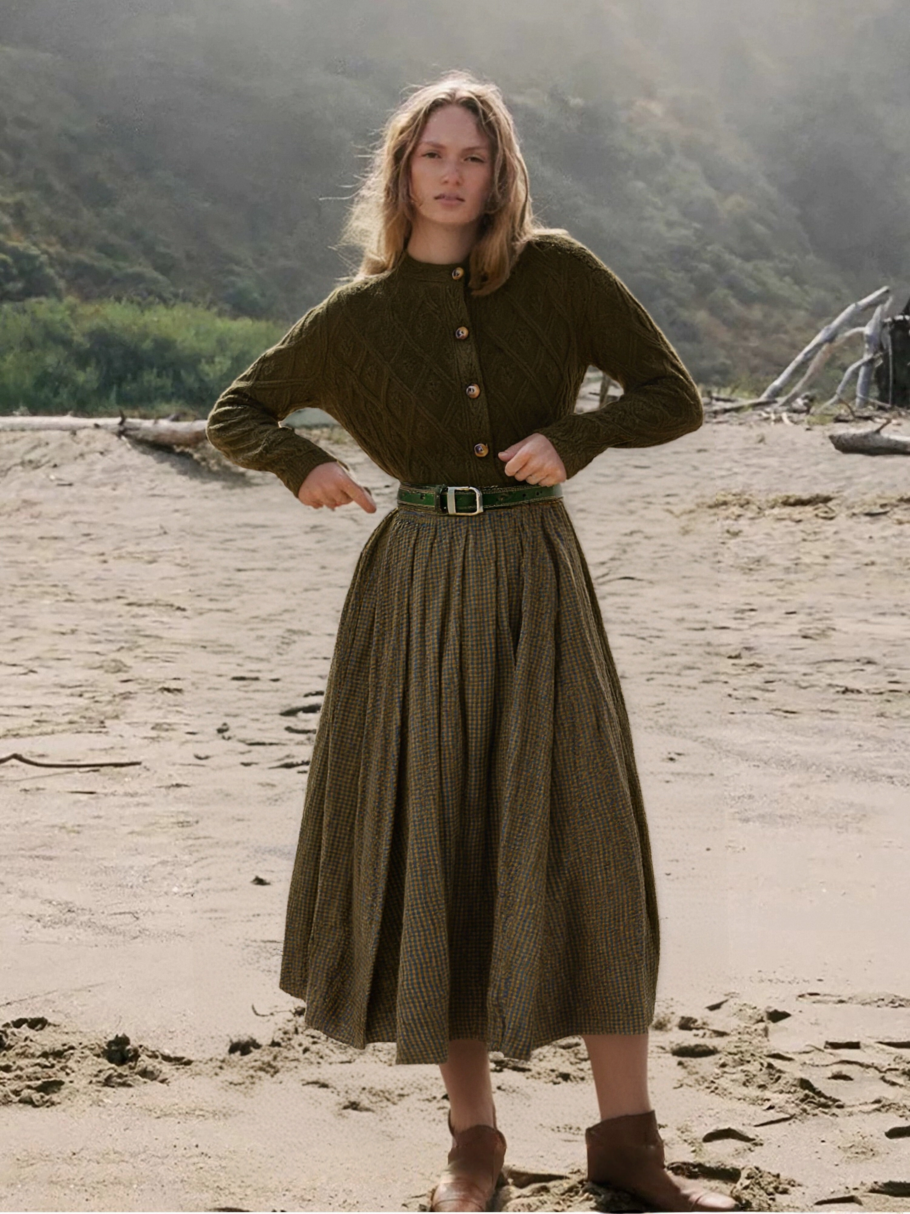 Flurry 17 | 100% Wool Sculptured Knitwear Cardigan Ribbed Hem Durable Reinforced Shoulders