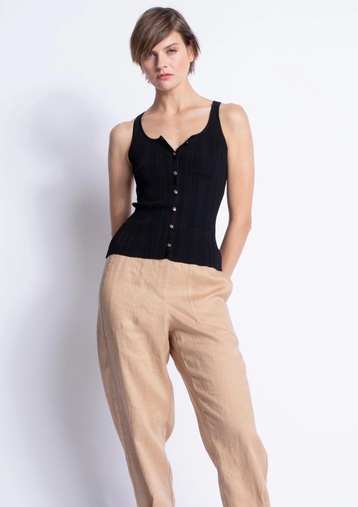 All Purpose Casual Cut Built In Odor Control Mia Knit Top