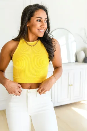 Follow The Sun Ribbed Cropped Tank Top