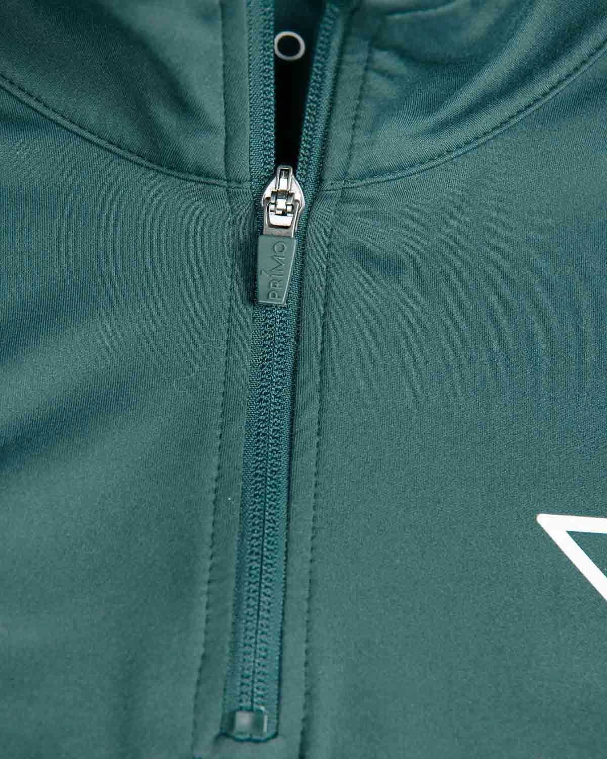 Forest Green HyFlyers Quarter Zip Vest Elastic Edge Binding