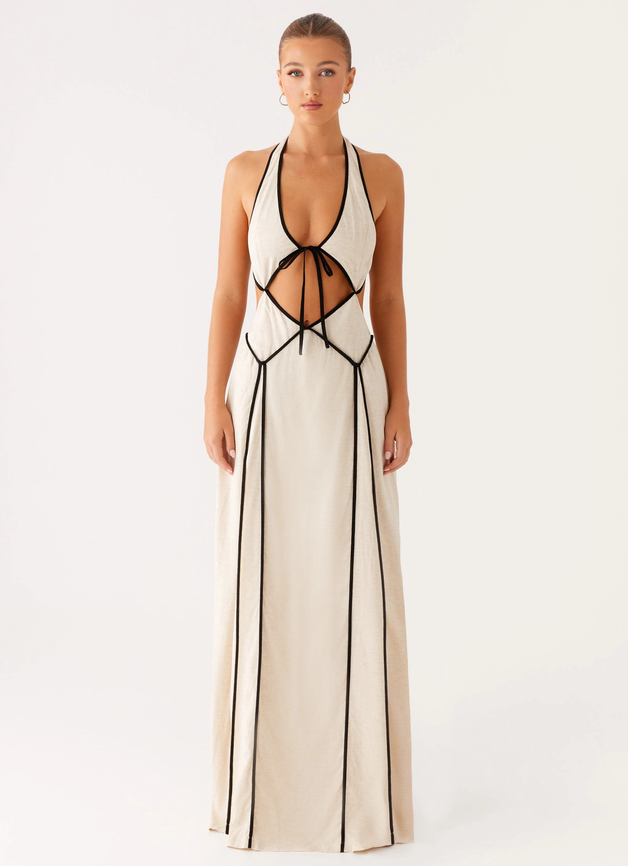 Sonnet Maxi Dress - Oatmeal Reversible-Style Vibrant Tone