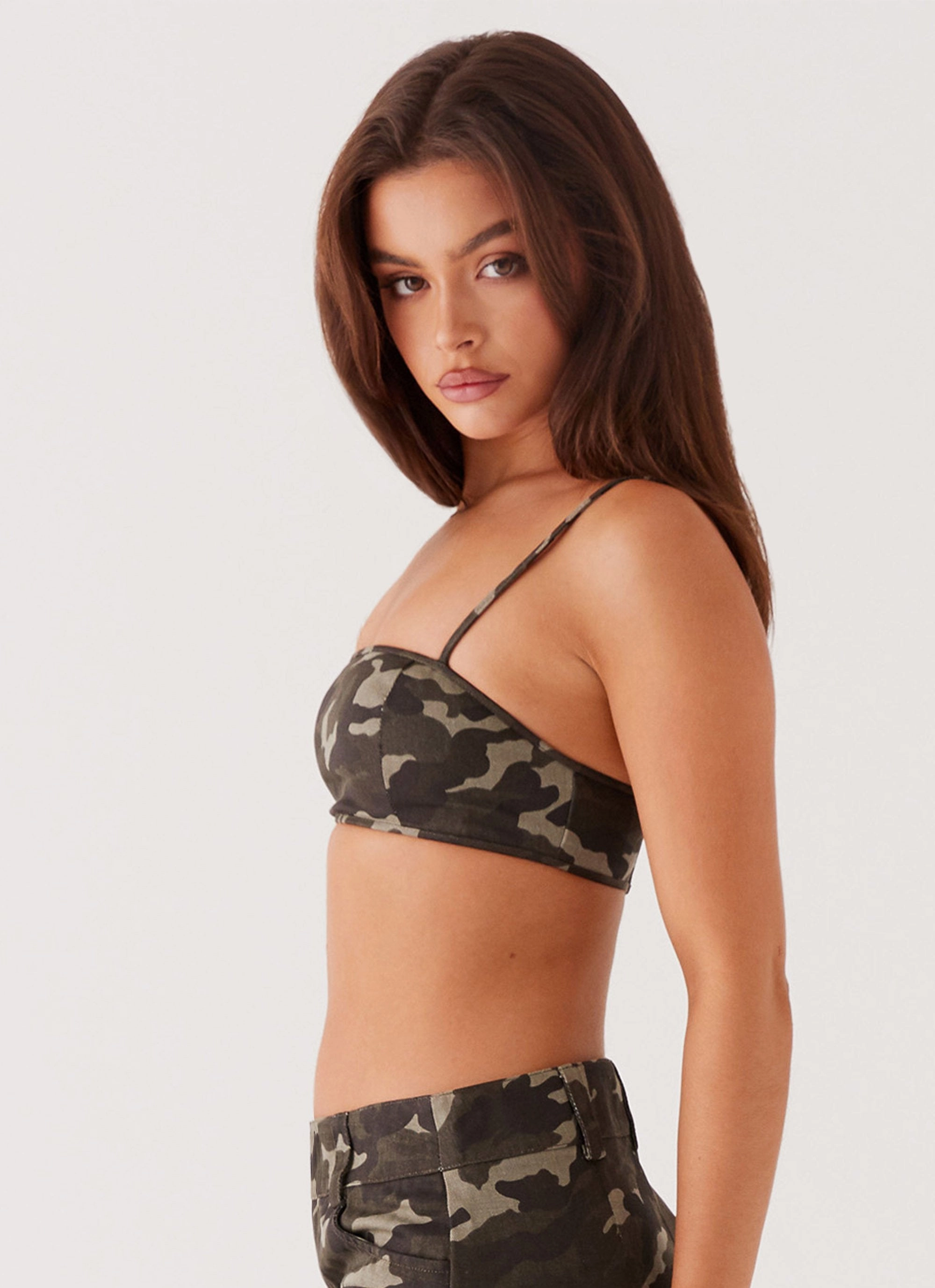Underground Lust Crop Top - Camo StaticResistantFabric