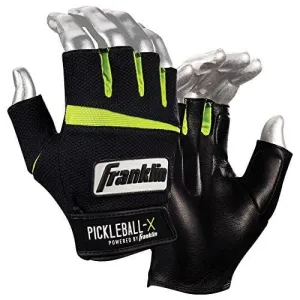 Franklin Sports Pickleball Gloves (Pair) - Men - Adult Medium - Black/Optic