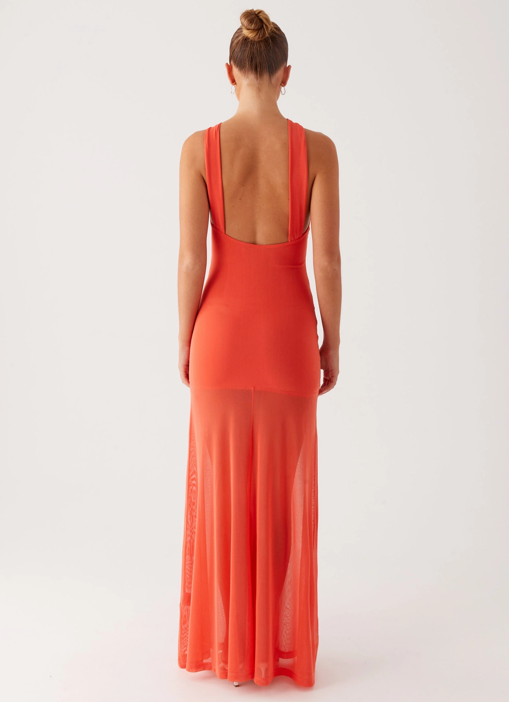 ruffle trim Kavala Maxi Dress - Coral