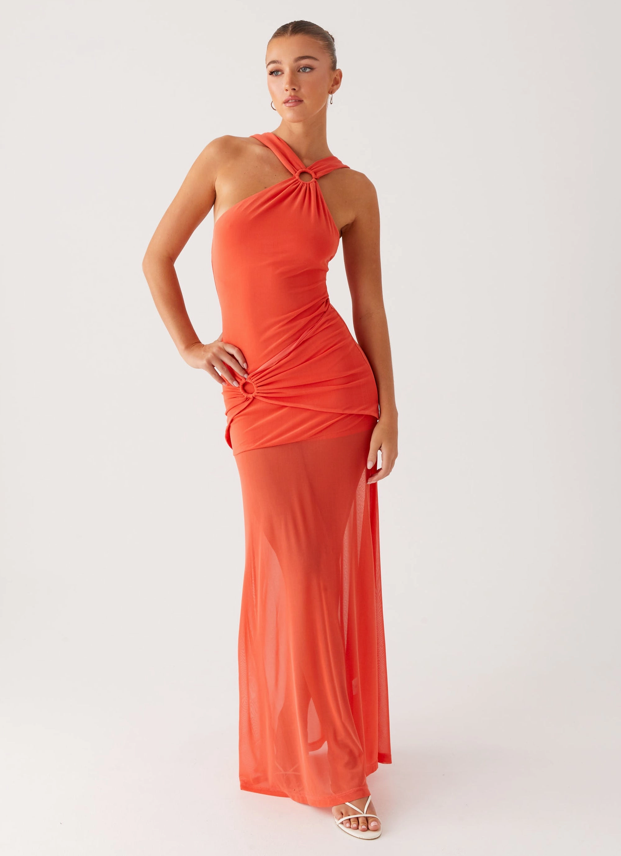 Premium Quality Art Event Kavala Maxi Dress - Coral