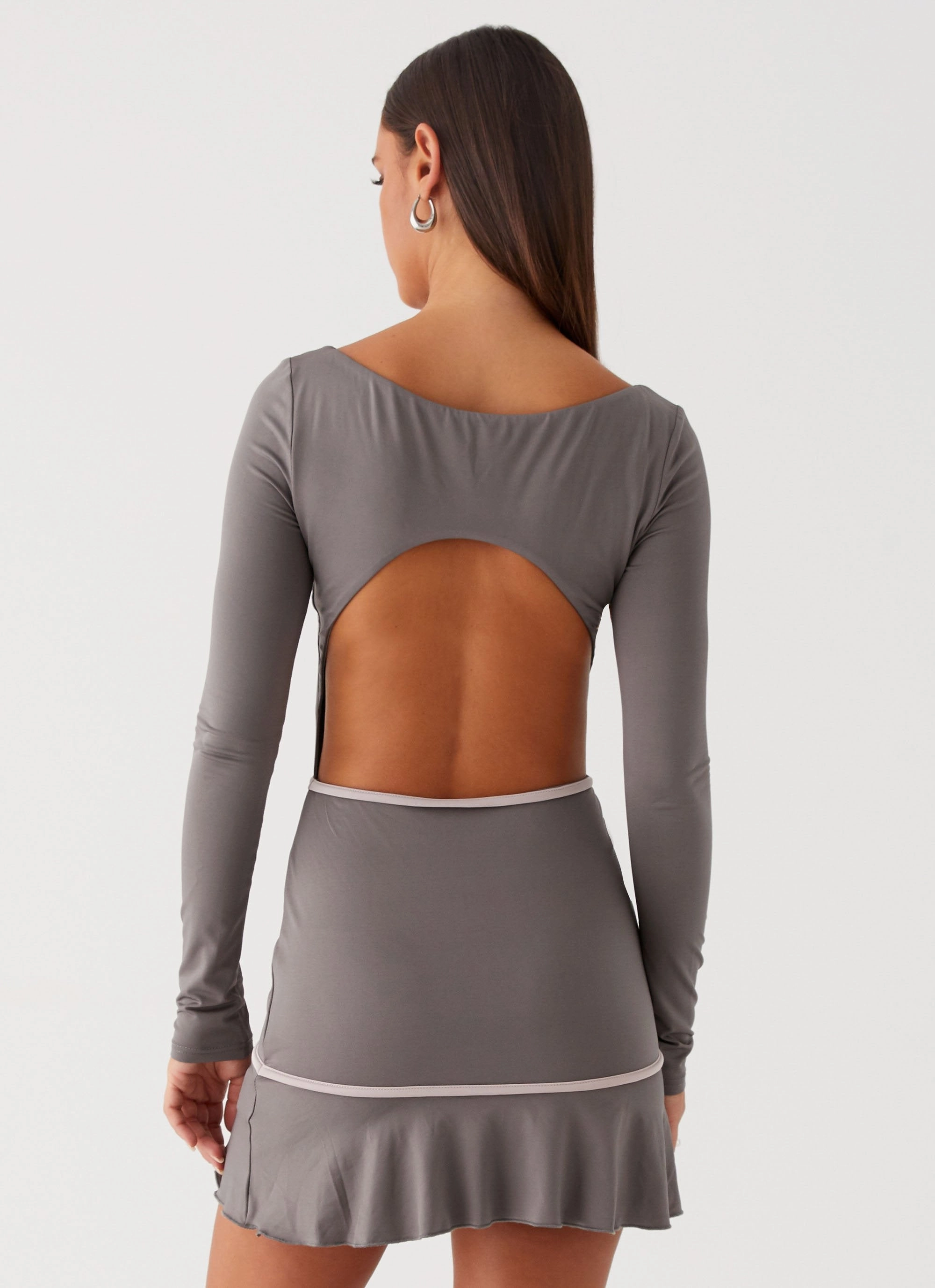 French Flirt Mini Dress - Charcoal Move Free