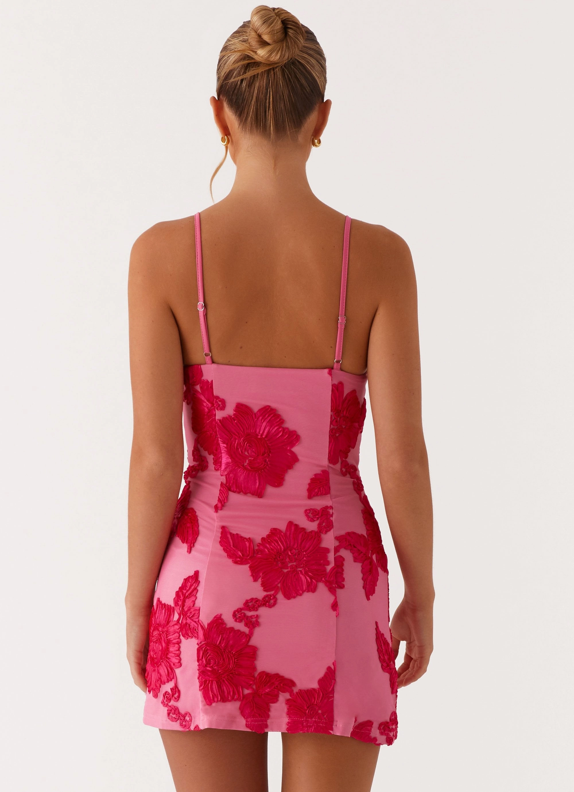 Artisanal-Detail Alivia Mini Dress - Pink