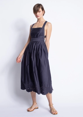 Light Soft Mora Embroidered Dress