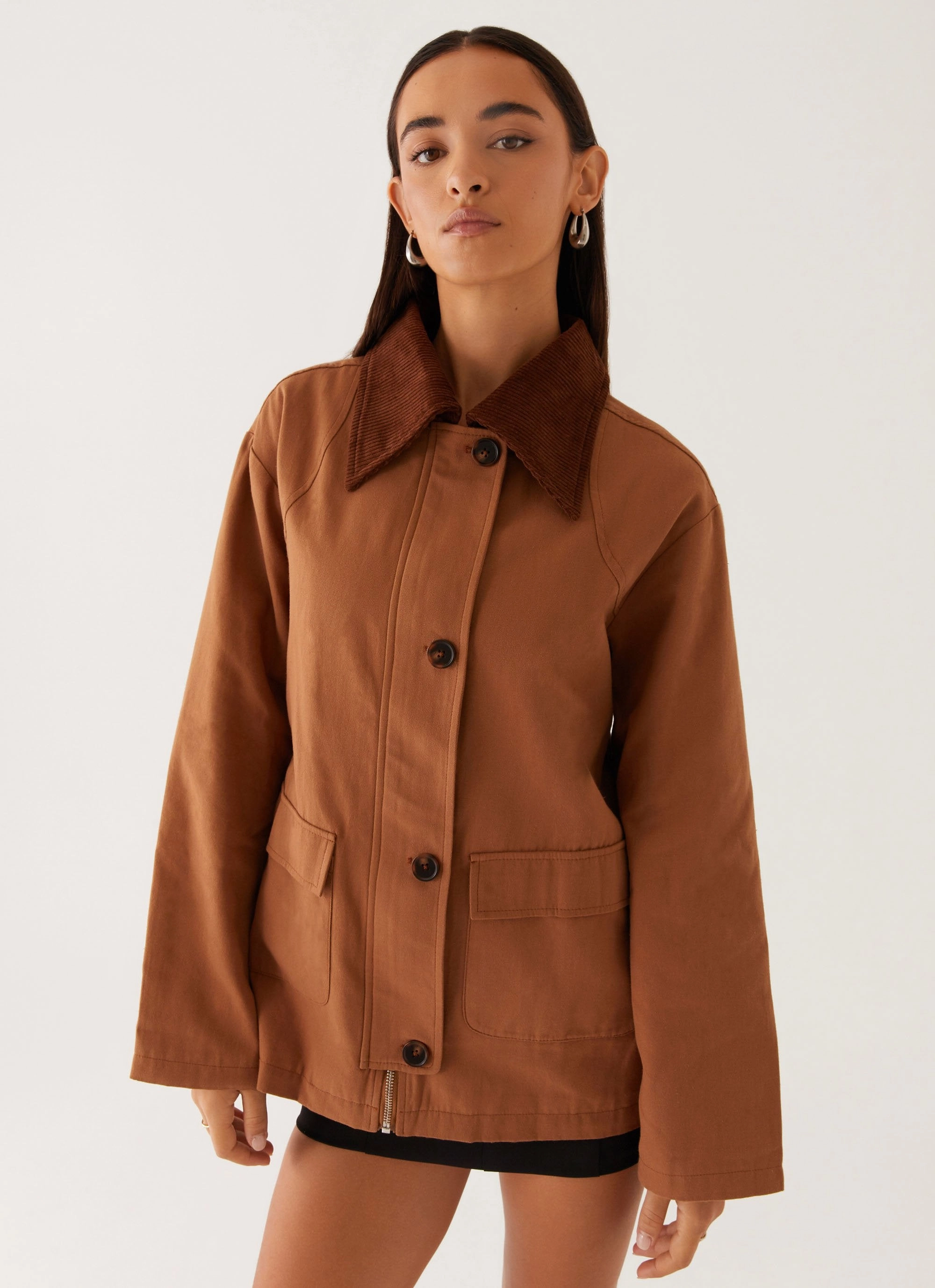 Sonoma Barn Jacket - Tan Tailored Cut Style Casual Chill Look