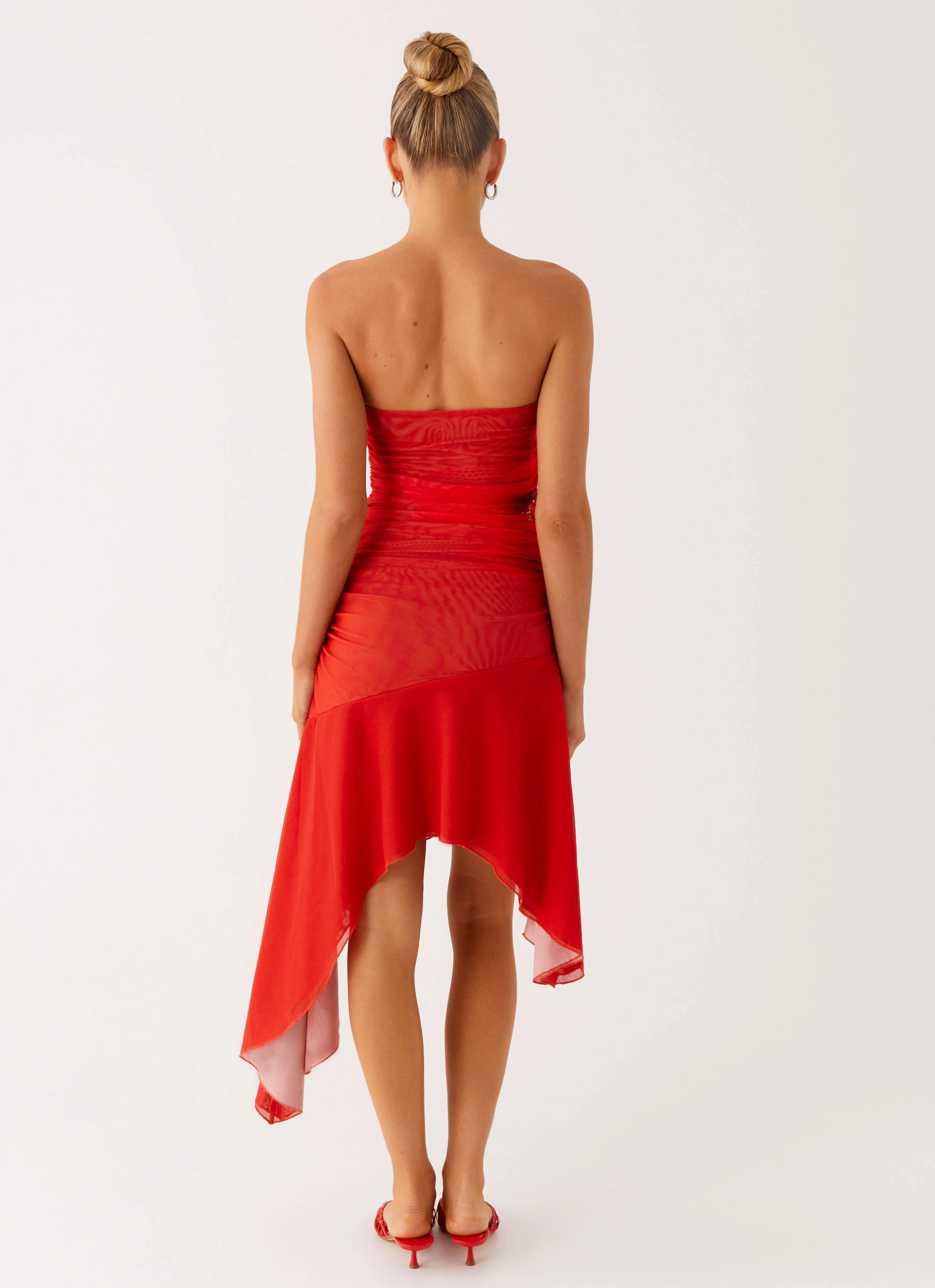 Think About It Midi Dress - Fire Red Smart Look