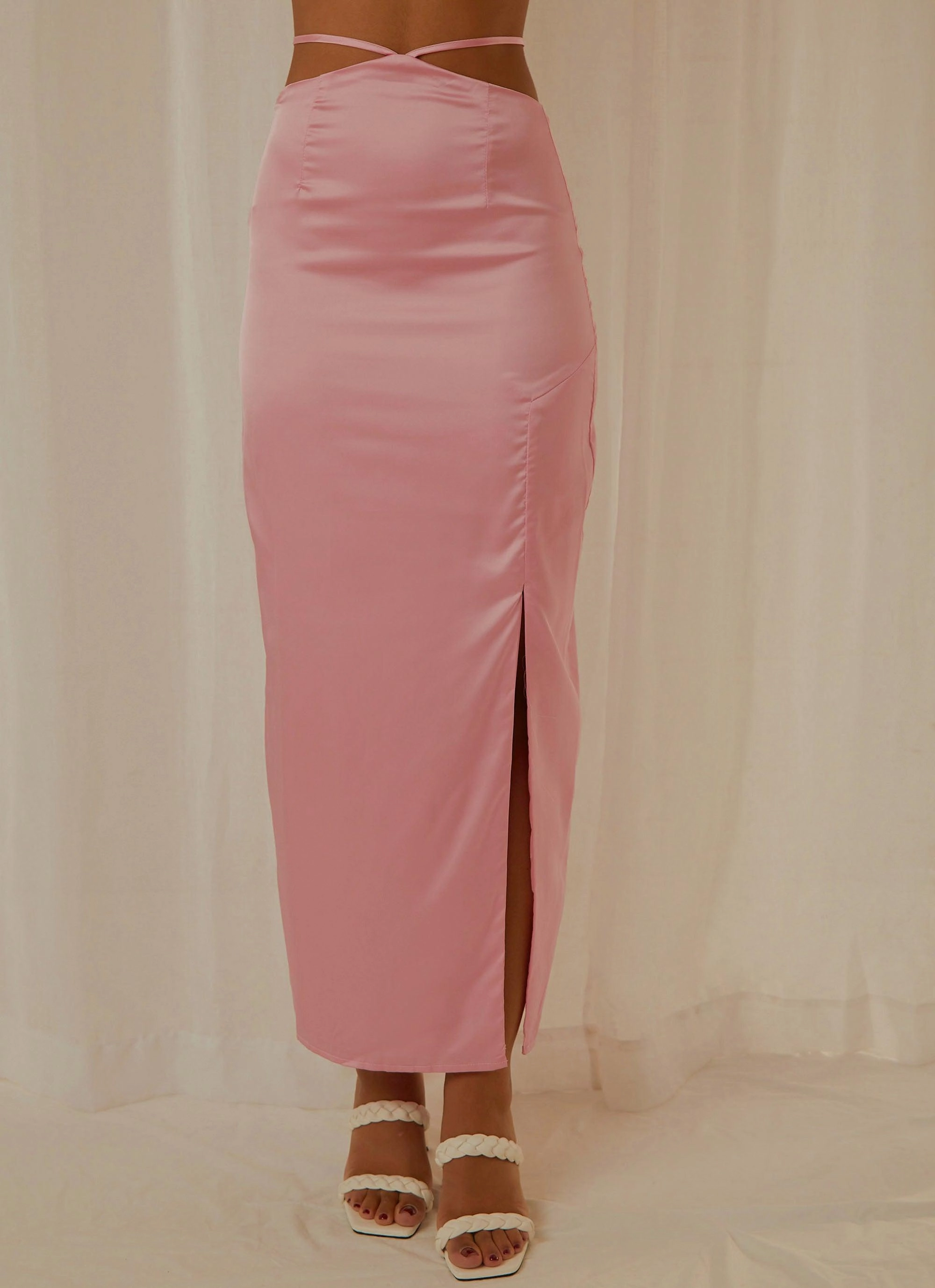Soft Shell Material From Florence Maxi Skirt - Baby Pink