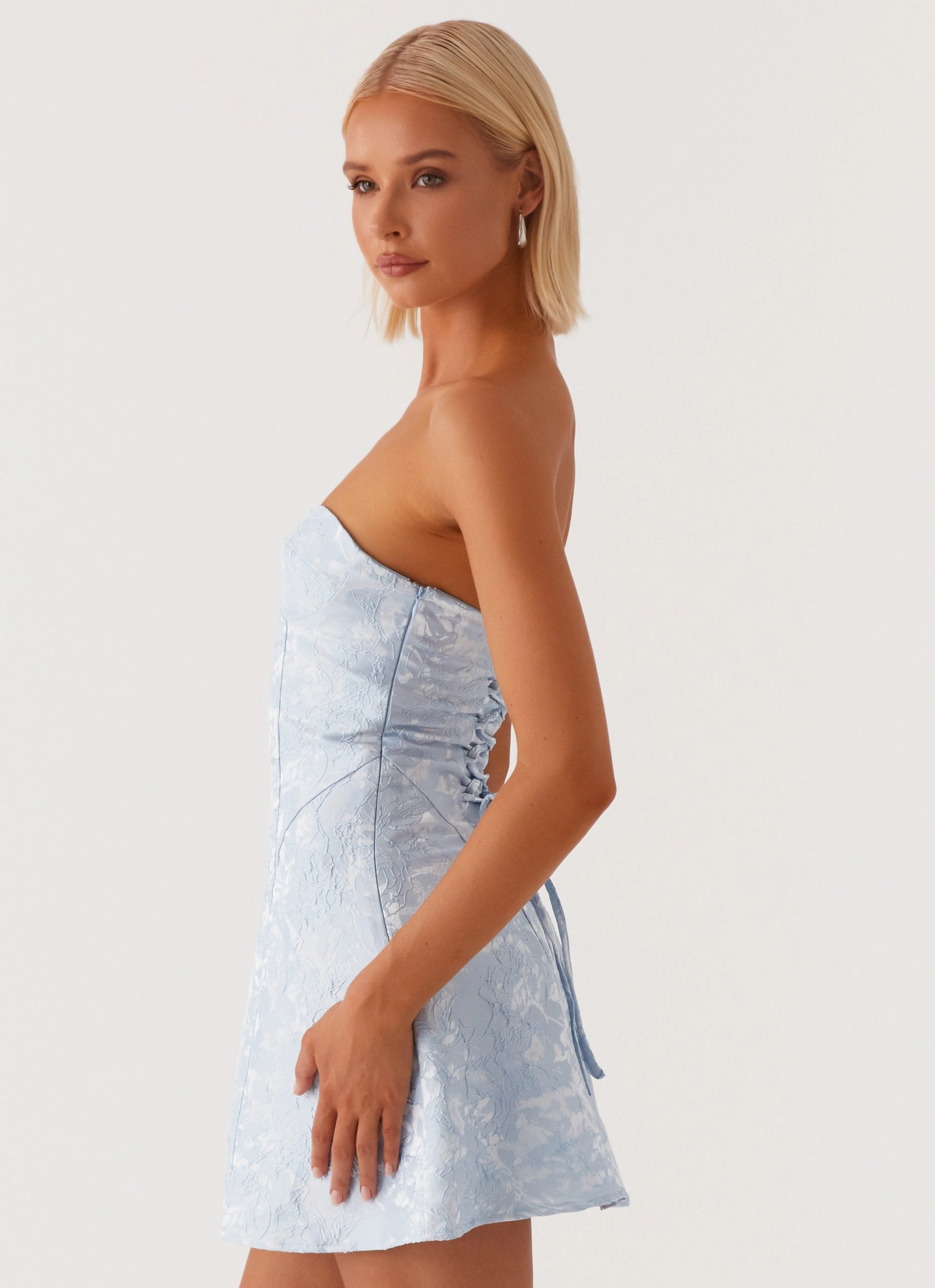 So Stylish Mini Dress - Blue Classic A-line design