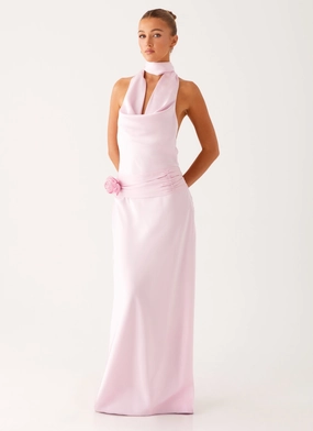Imani Maxi Dress - Pink Layered Comfort Wear Minimal Tone