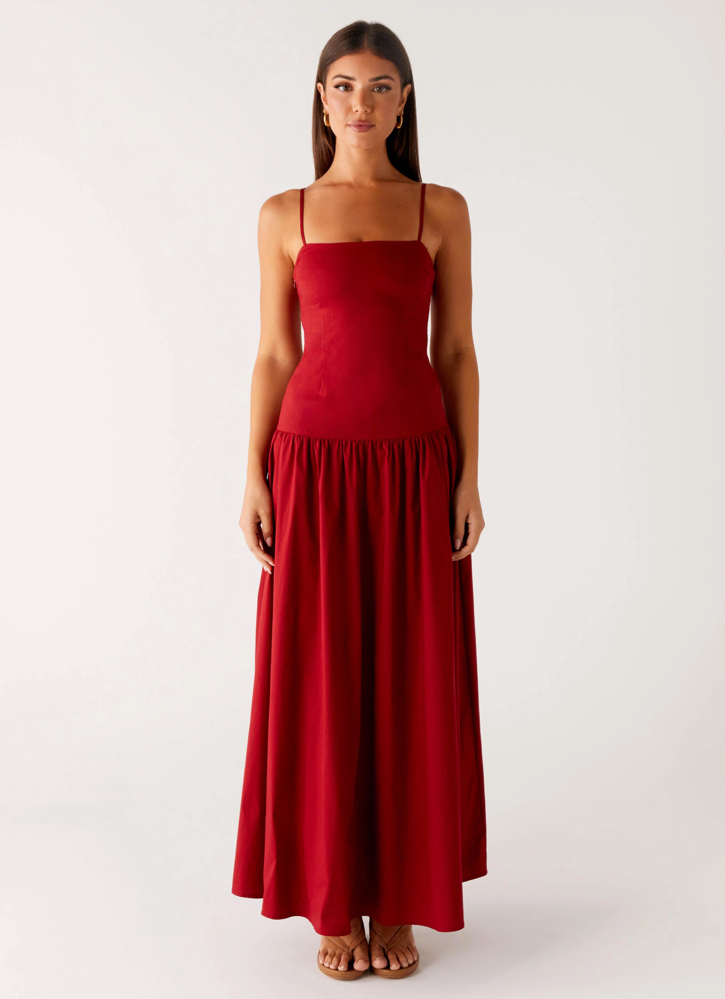 Casual chic dress Vince Cami Maxi Dress - Deep Red