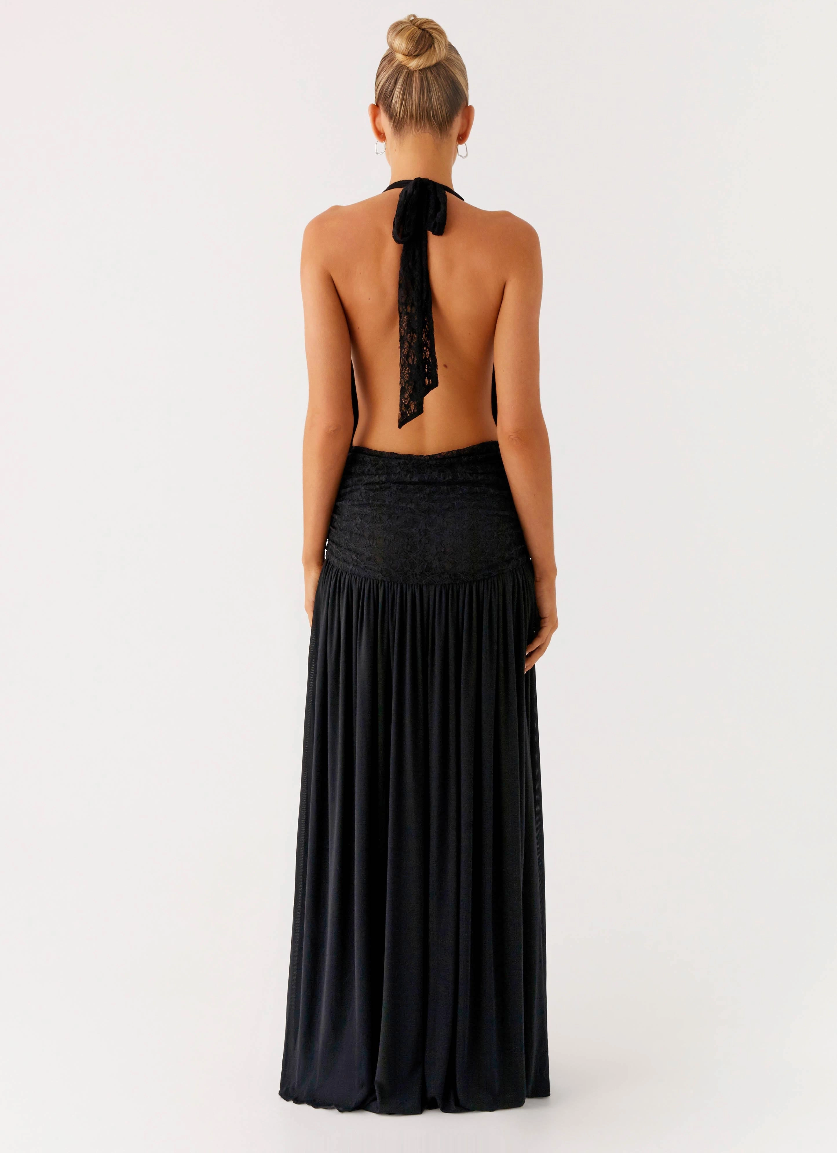 Full Attention Maxi Dress - Black French Vibe