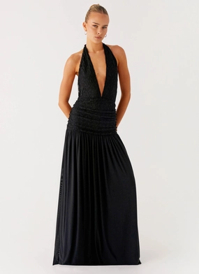 Soft Movement Bold Fashion Full Attention Maxi Dress - Black