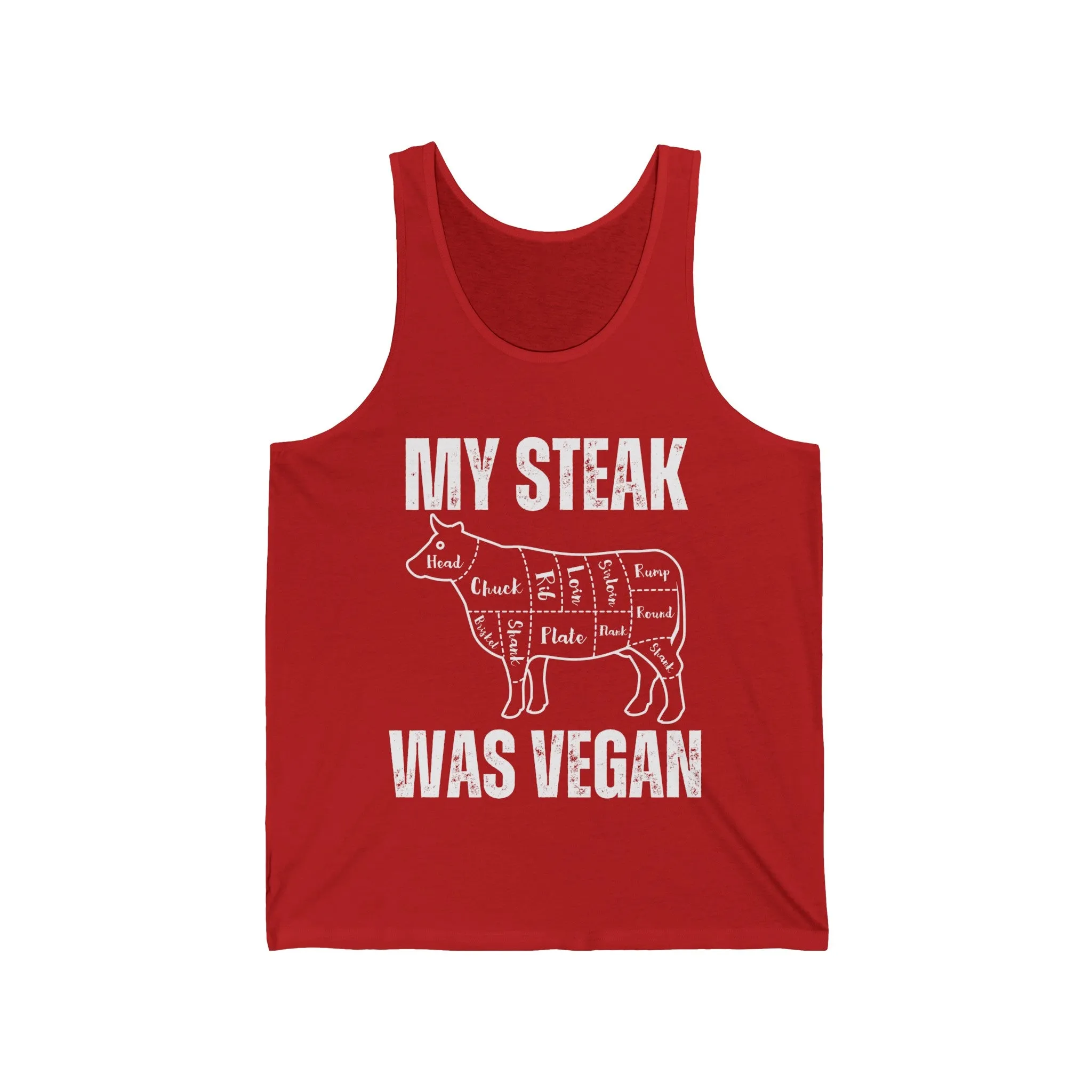 Funny Tank Top  for Steak Lover gift for Meat Lover Shirt for Carnivore T Shirt My Steak Was Vegan Tank Tops Second Hand Vegan