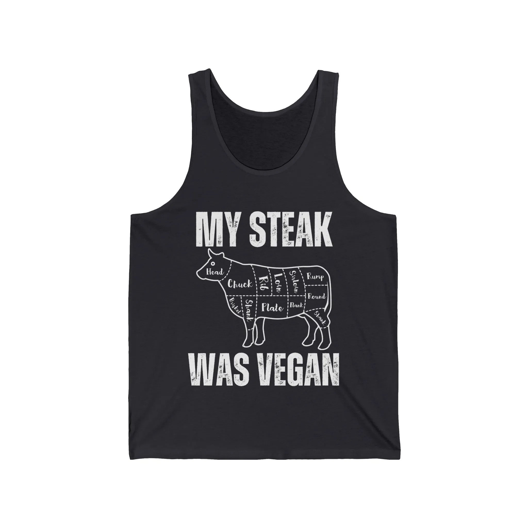 Funny Tank Top  for Steak Lover gift for Meat Lover Shirt for Carnivore T Shirt My Steak Was Vegan Tank Tops Second Hand Vegan