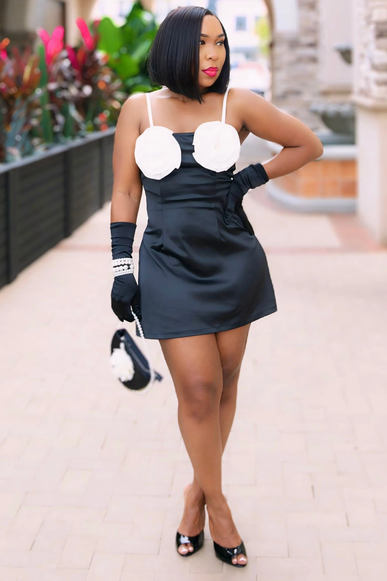 Future Love Flower Detail Mini Dress Urban Chic