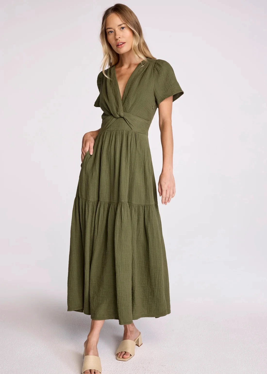 Simple Touch Fitted Style Sundays Fleet Dress