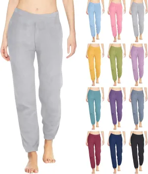 Fuzzy Fleece Pajama Pants Women Soft Plush Fluffy Jogger Pj Pants Cute Elastic Waist Winter Warm Comfy Lounge Pants