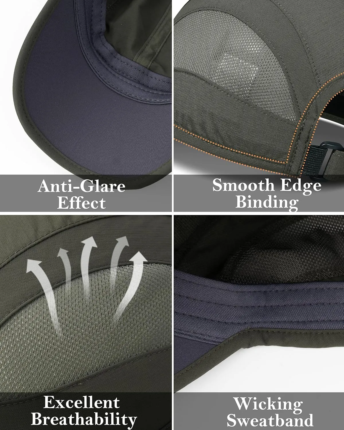 GADIEMKENSD Outdoor Running Hat Breathable Mesh