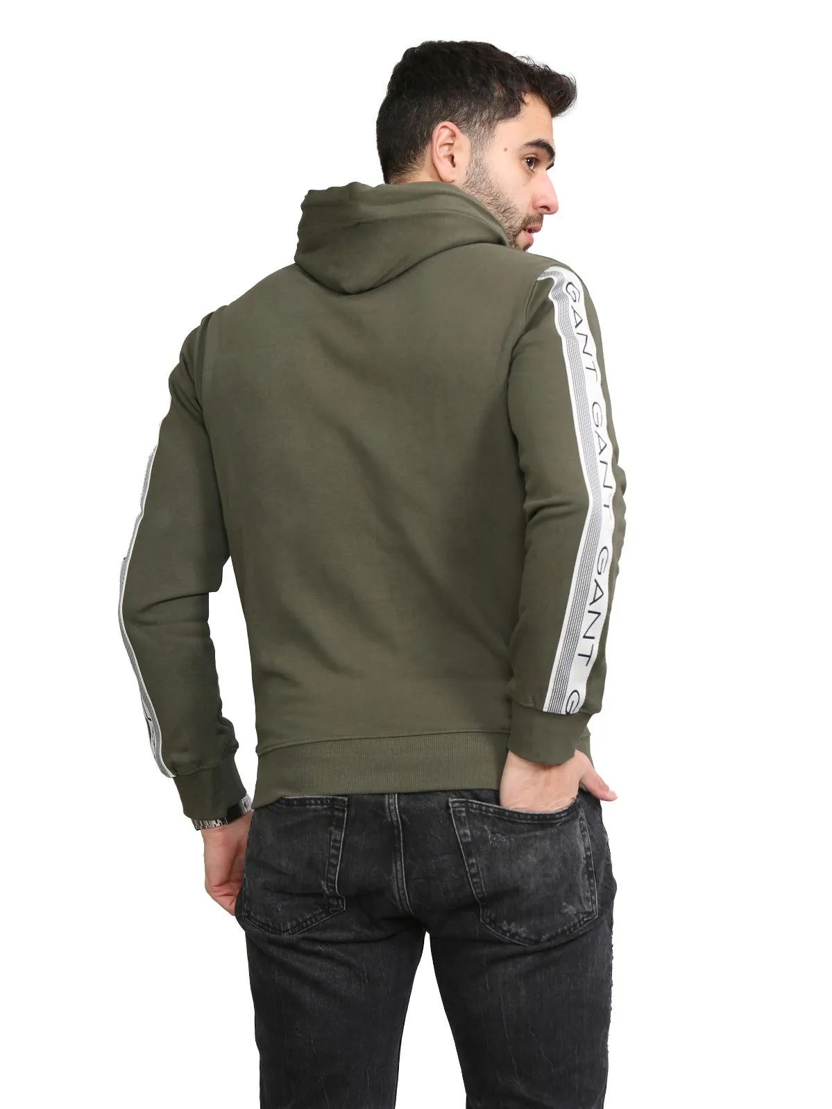 Gant Mens Pullover Striped Hoodie