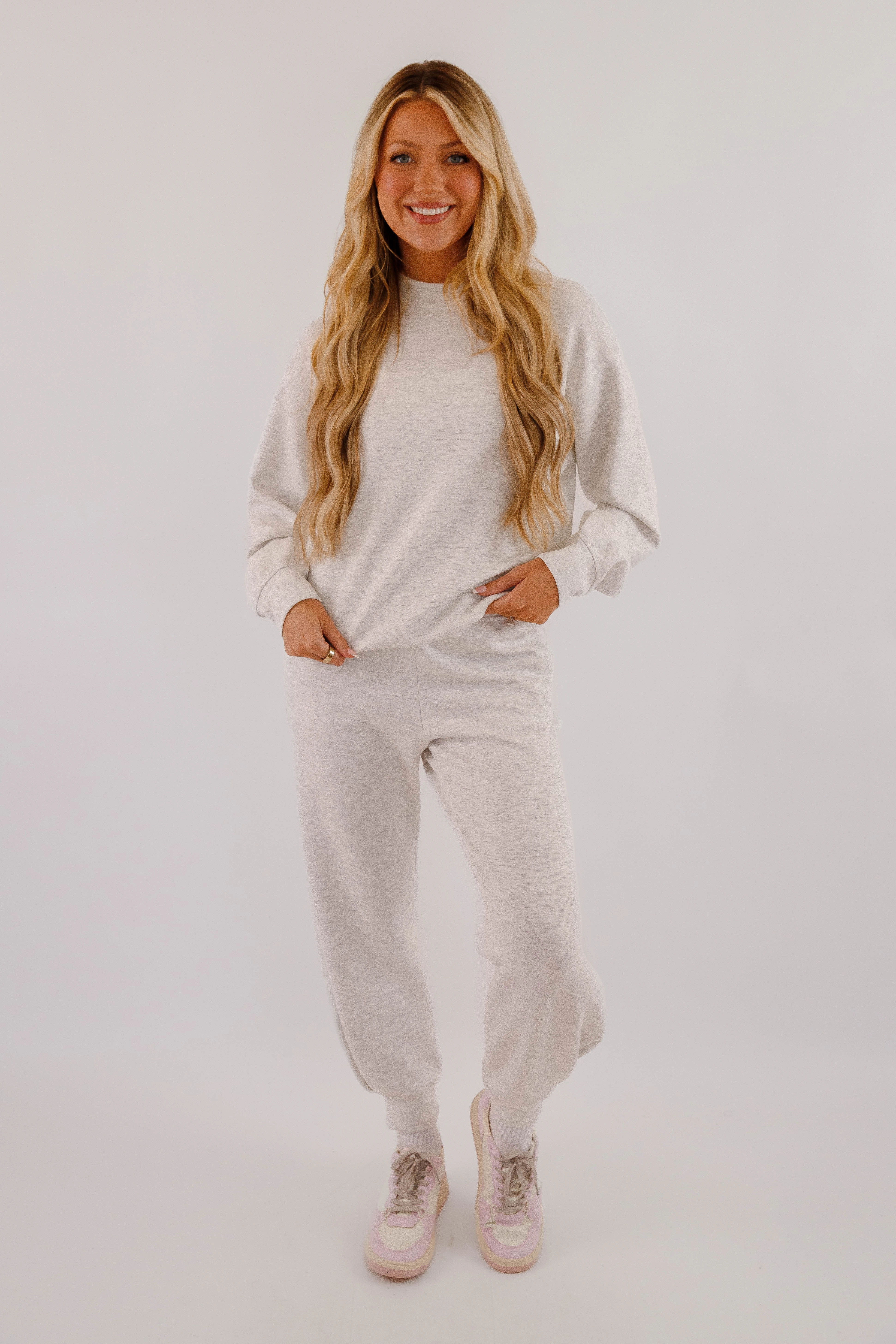 Gathering Miles Pullover-Heather Grey ReinforcedHem