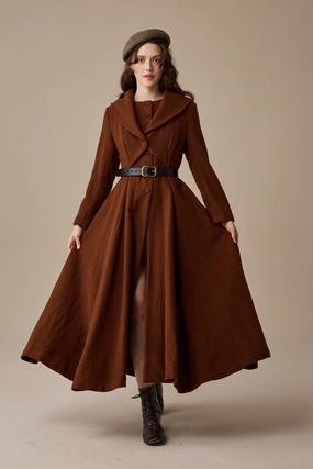 Airflow Ventilation Zones RibbedTrim Gemma 17 | 100% wool victorian coat