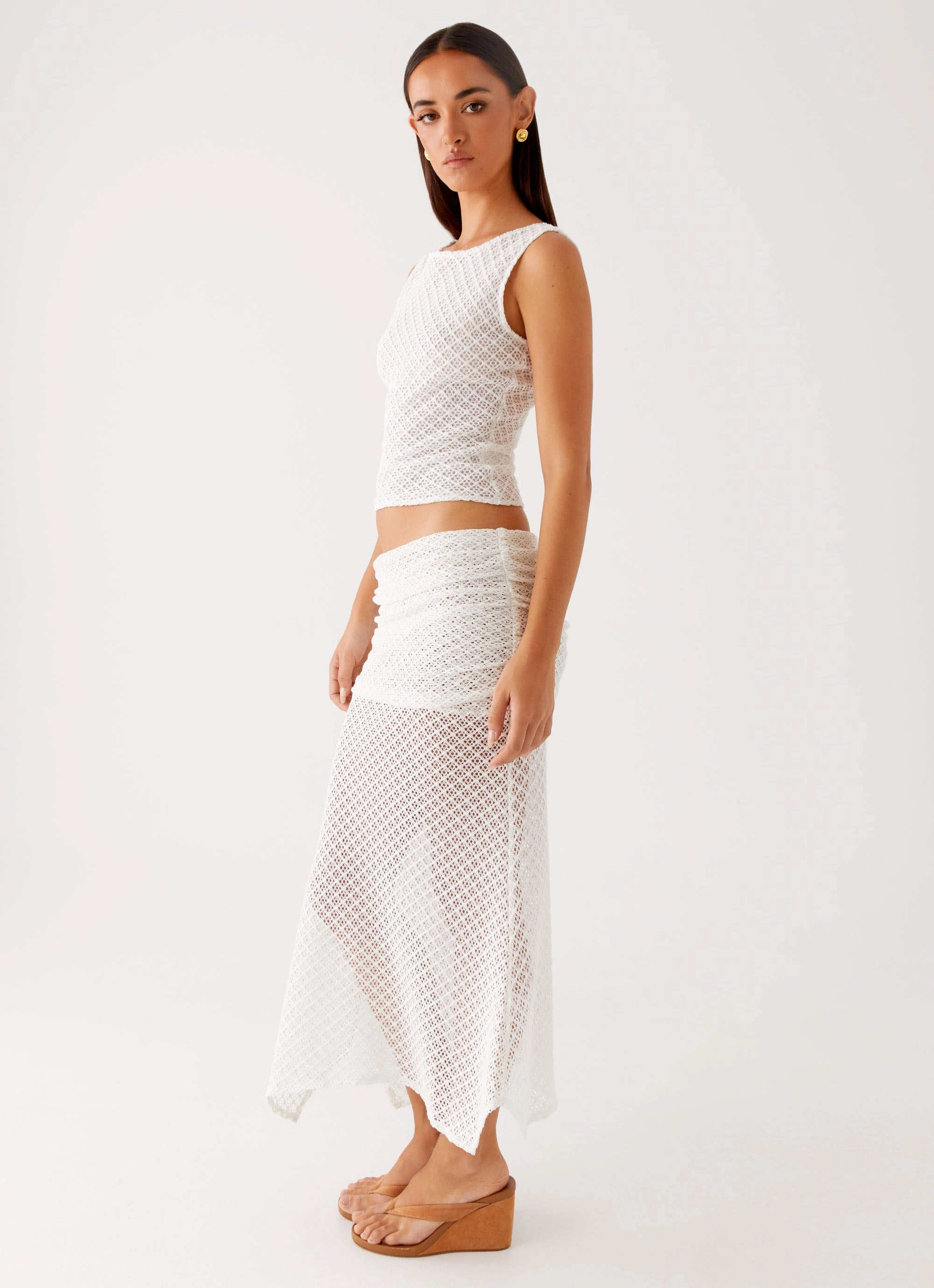 Sport Friendly Day Hike Genesis Midi Skirt - White